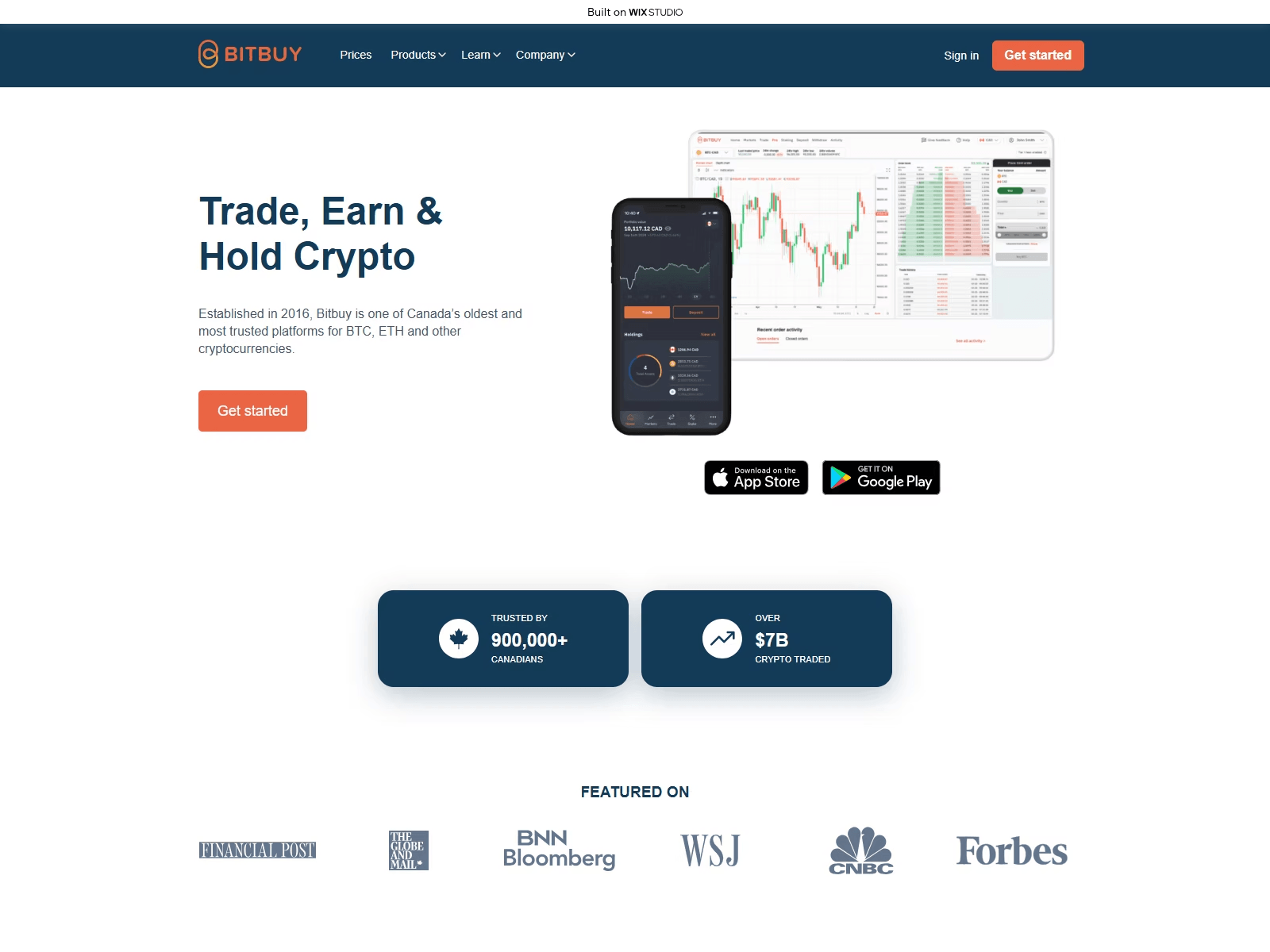 Screenshot of home-bitbuyapps.wixstudio.com