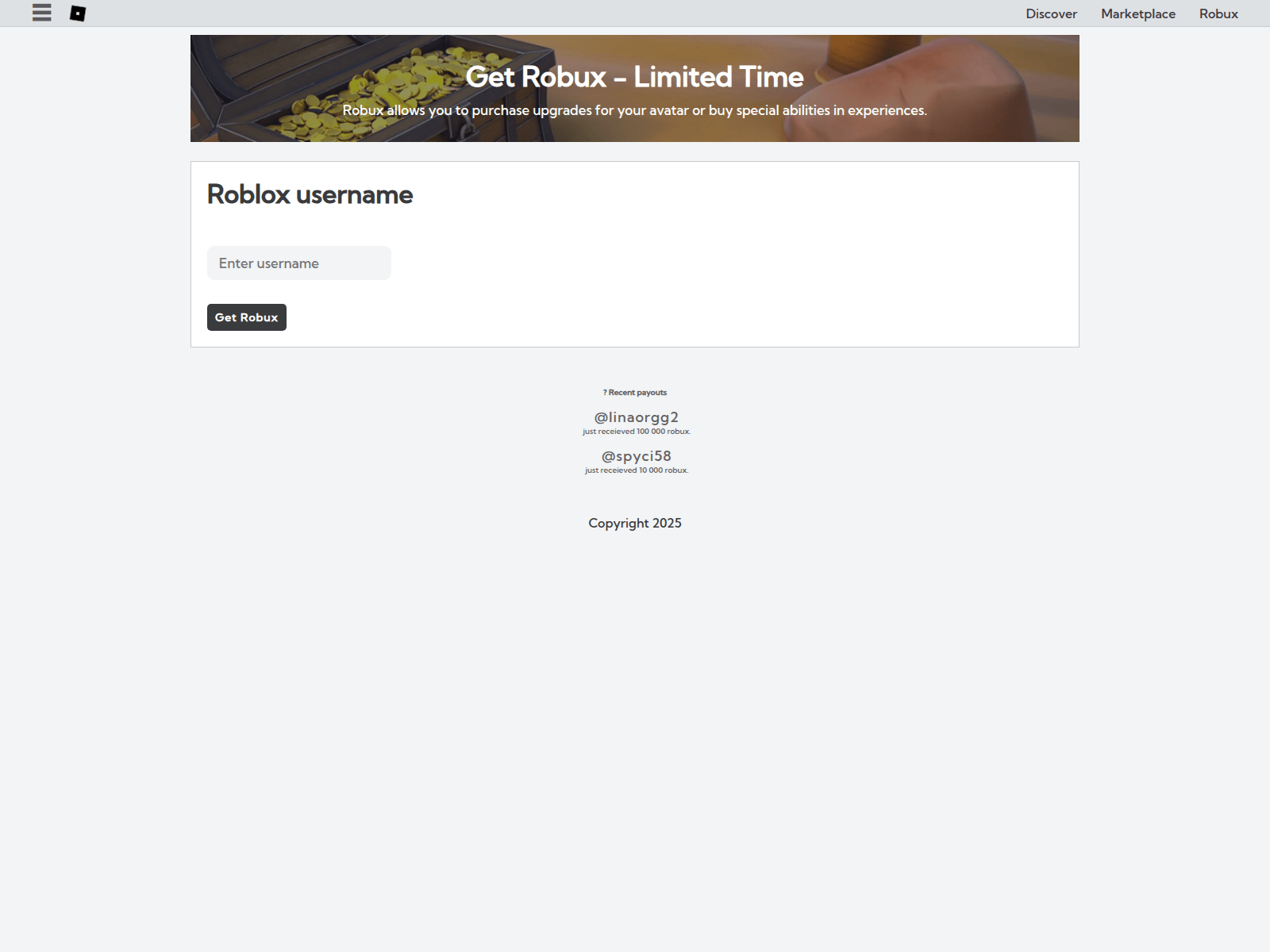 Screenshot of win-robux91.blogspot.com
