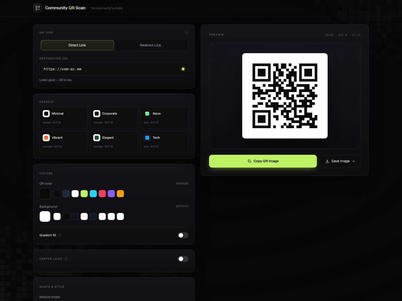 Screenshot of com-qr.co