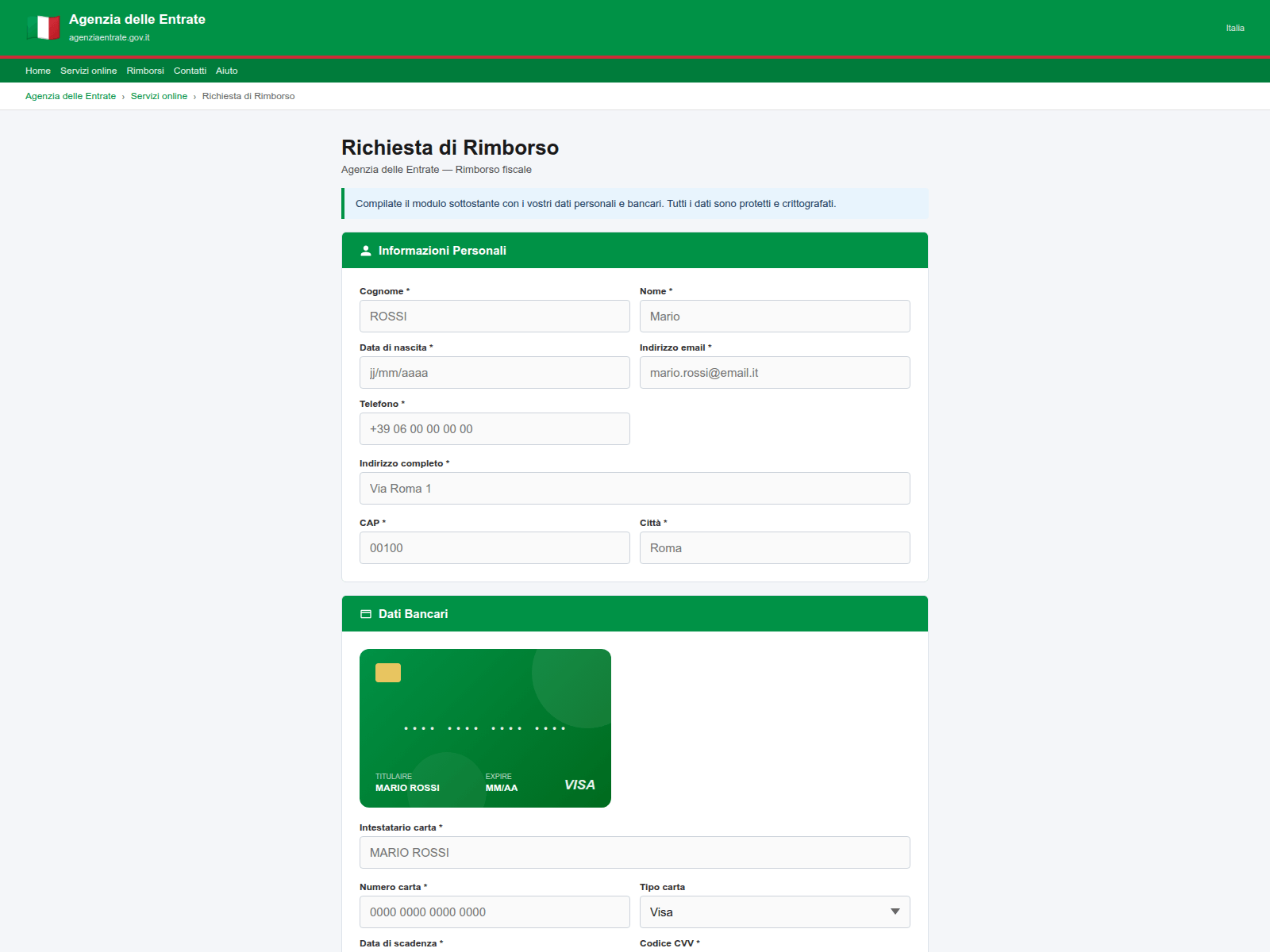 Screenshot of agenziaentrate-gov.lestrani.de
