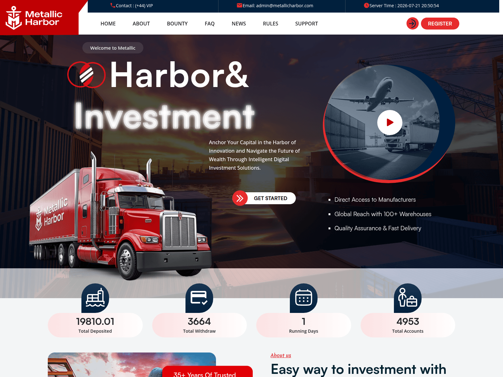 Screenshot of metallicharbor.com