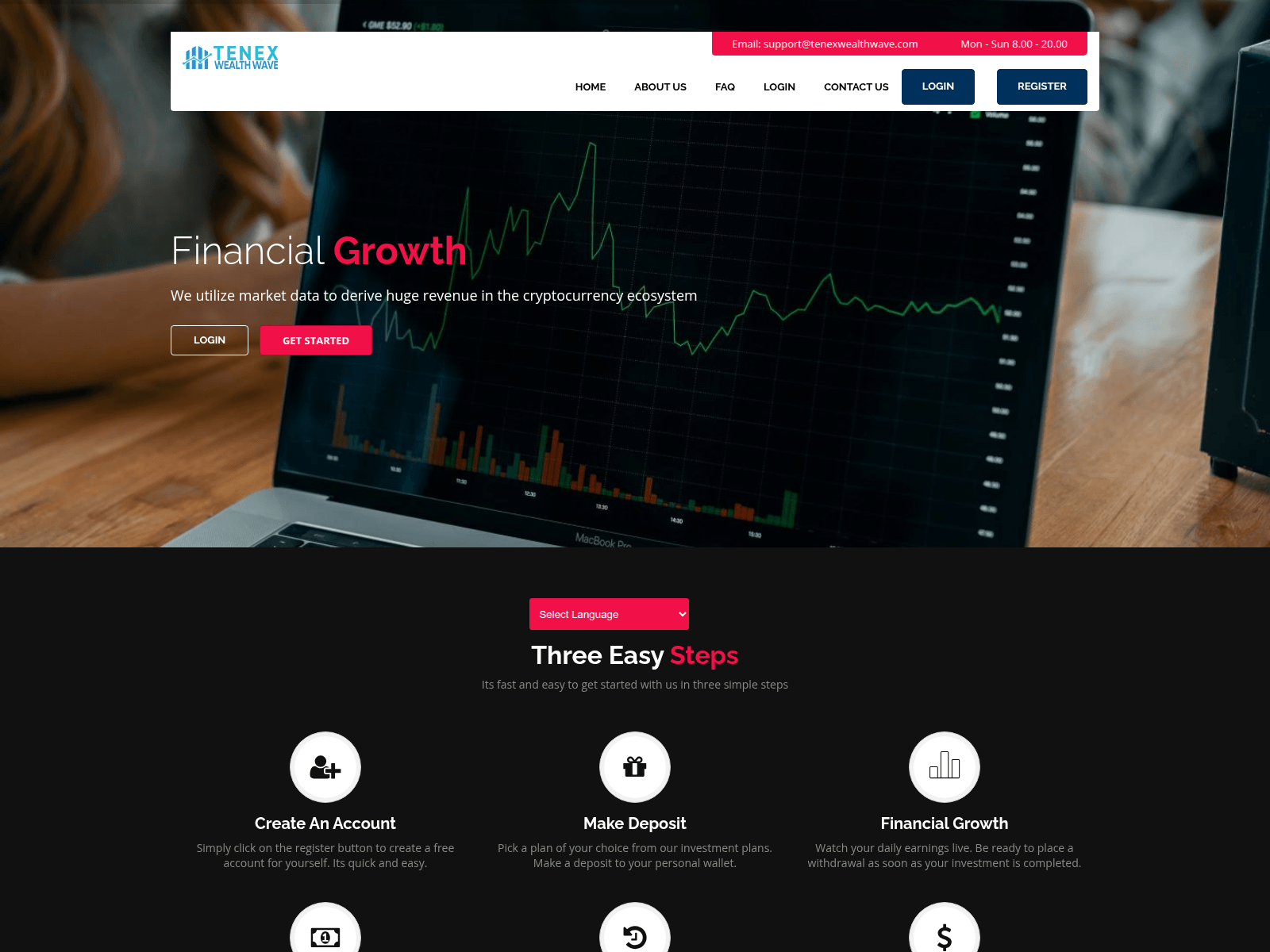 Screenshot of tenexwealthwave.com