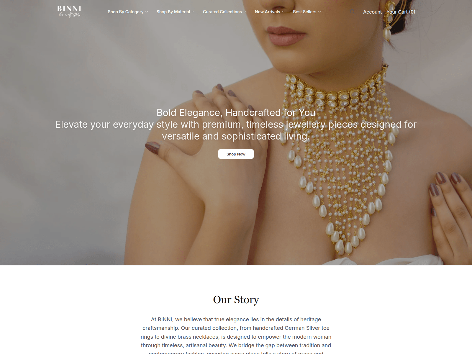 Screenshot of binnistudio.shop