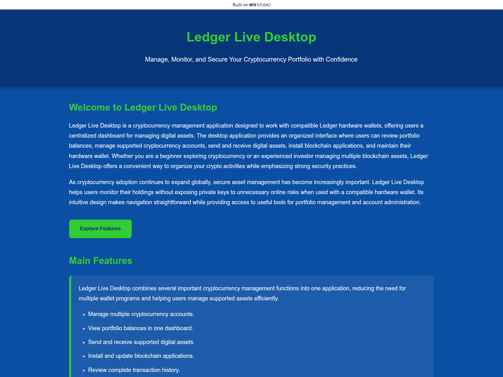 Screenshot of desktop-tower.wixstudio.com