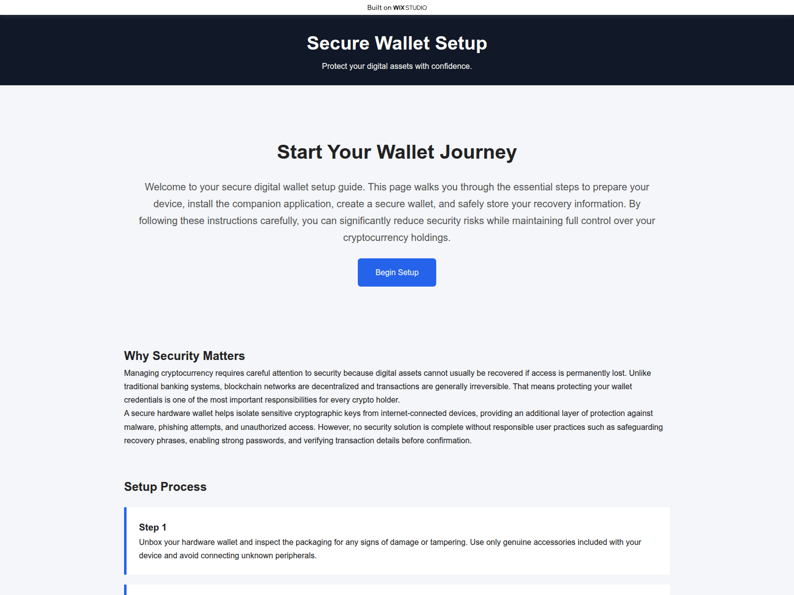 Screenshot of startapps-ledgrr.wixstudio.com