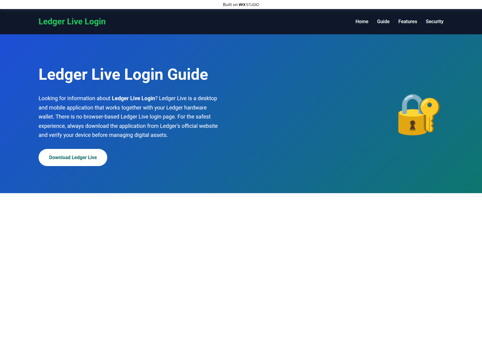 Screenshot of home-livelogon-leger.wixstudio.com