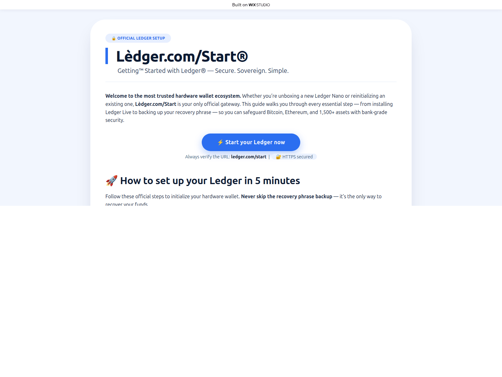 Screenshot of connectstart-ldgre.wixstudio.com