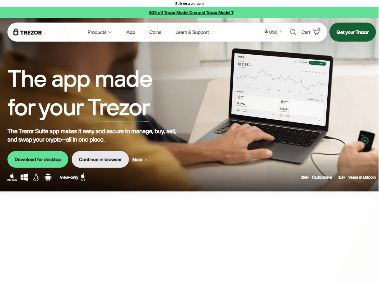 Screenshot of suitesapps-trezro.wixstudio.com