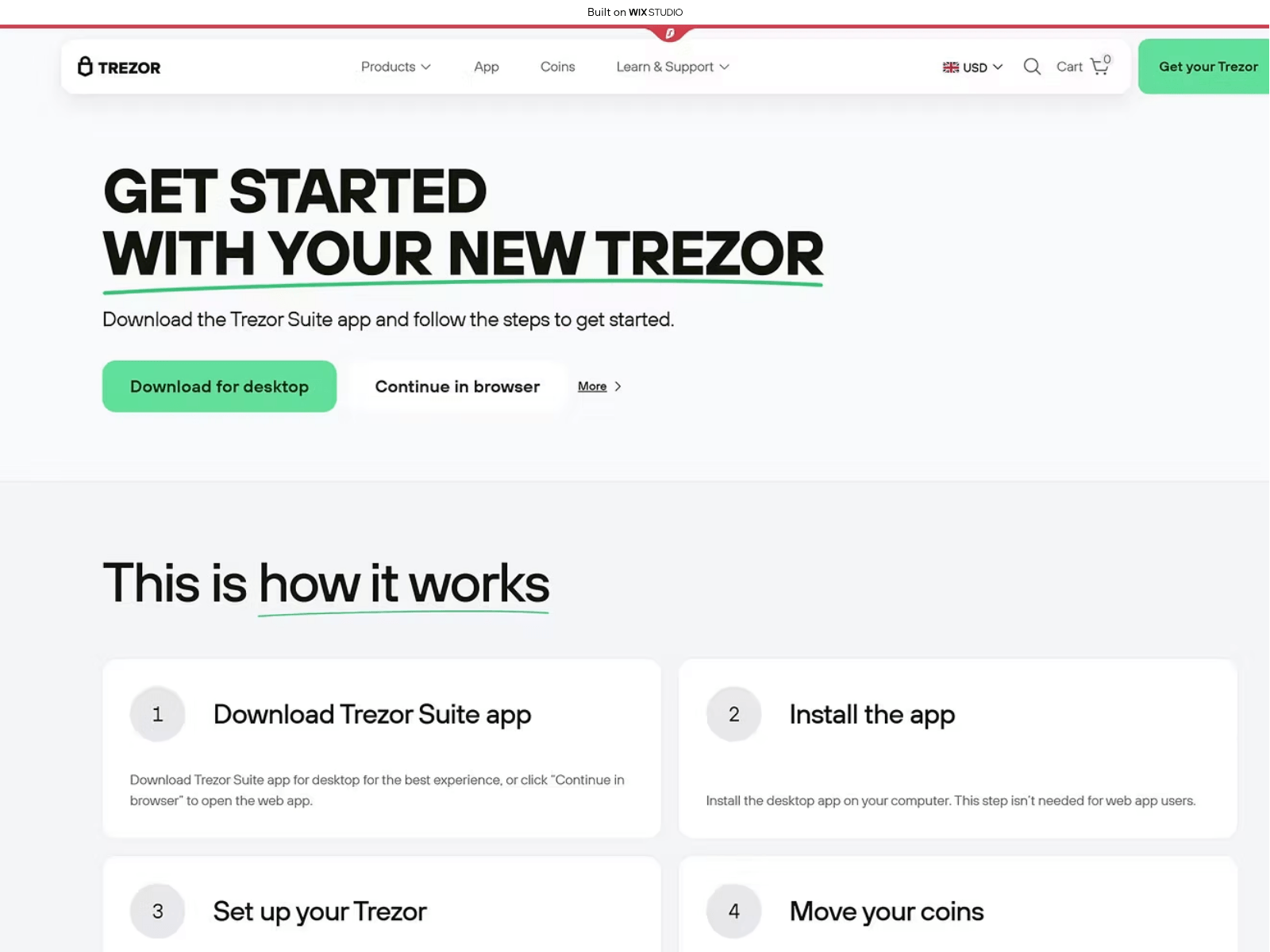 Screenshot of trexor-iostart.wixstudio.com