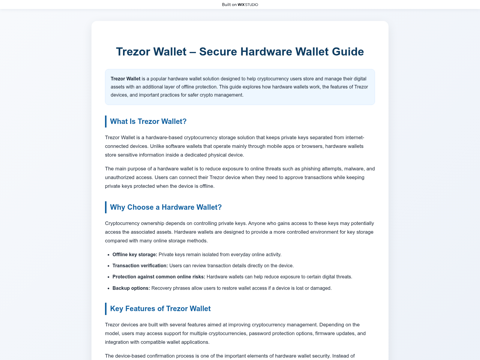 Screenshot of homepagetrezo-walelt.wixstudio.com