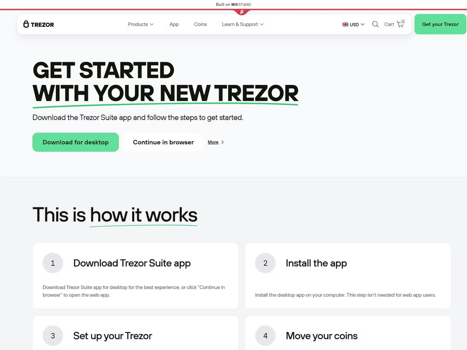 Screenshot of startsso-trezrapps.wixstudio.com