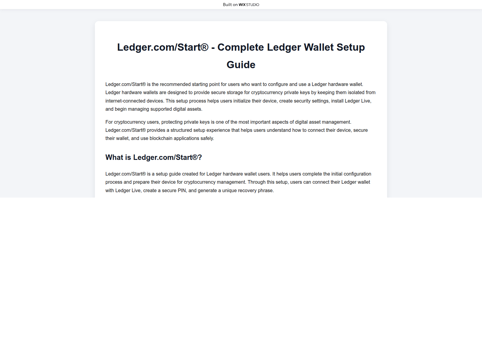 Screenshot of startoledgar.wixstudio.com