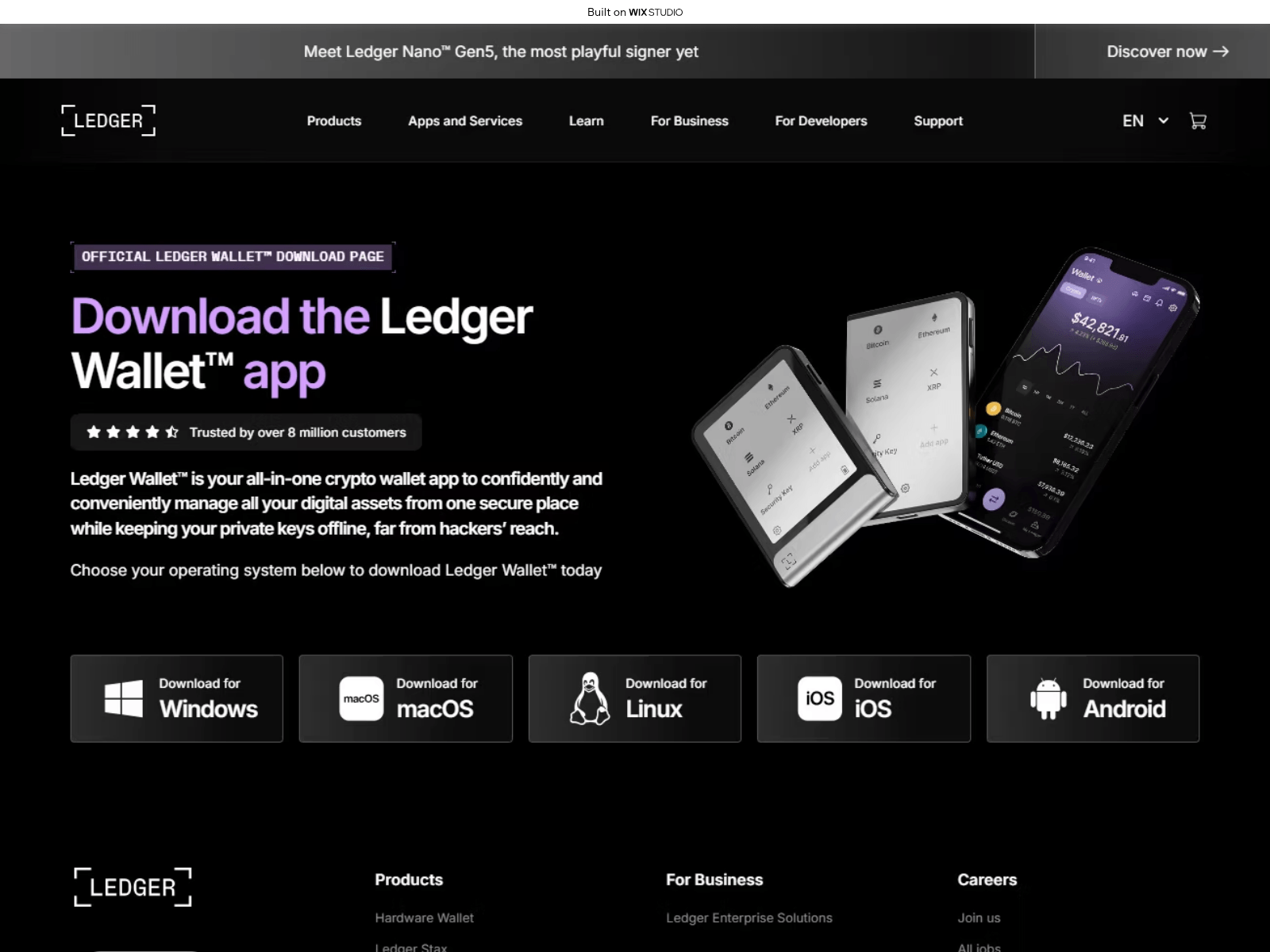 Screenshot of home-ledgree-apps.wixstudio.com