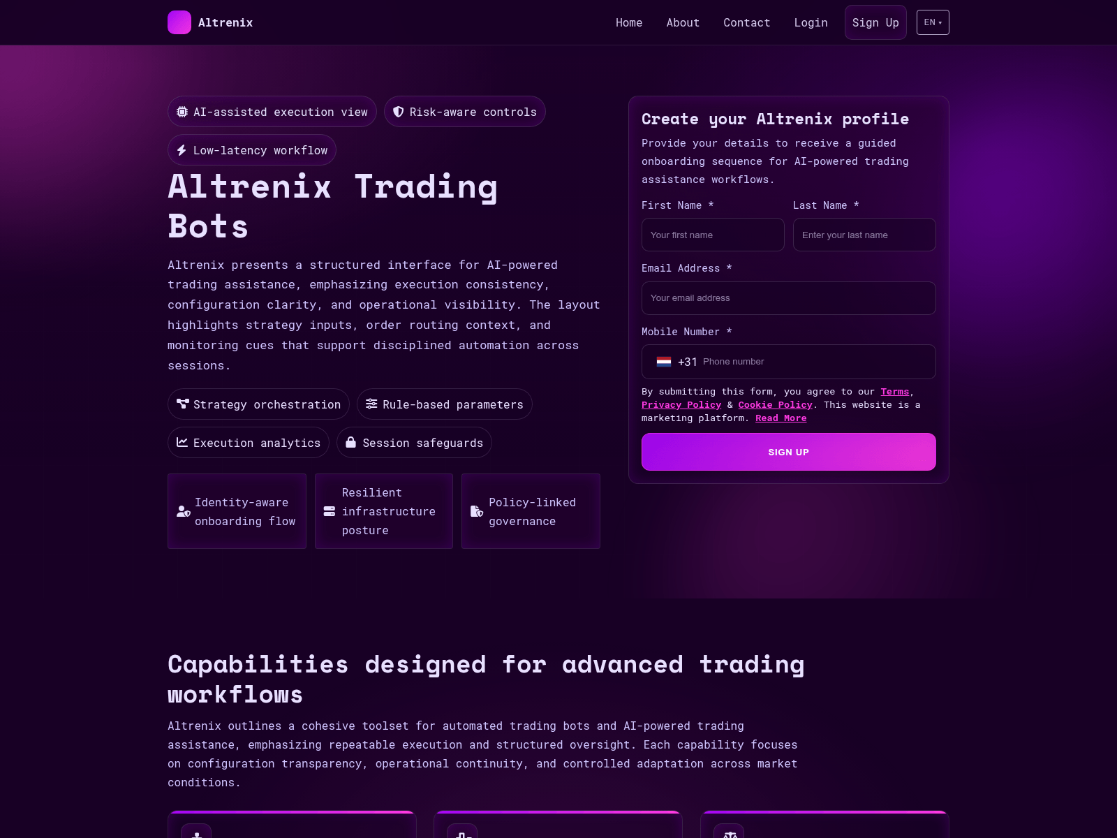Screenshot of altrenix.digital