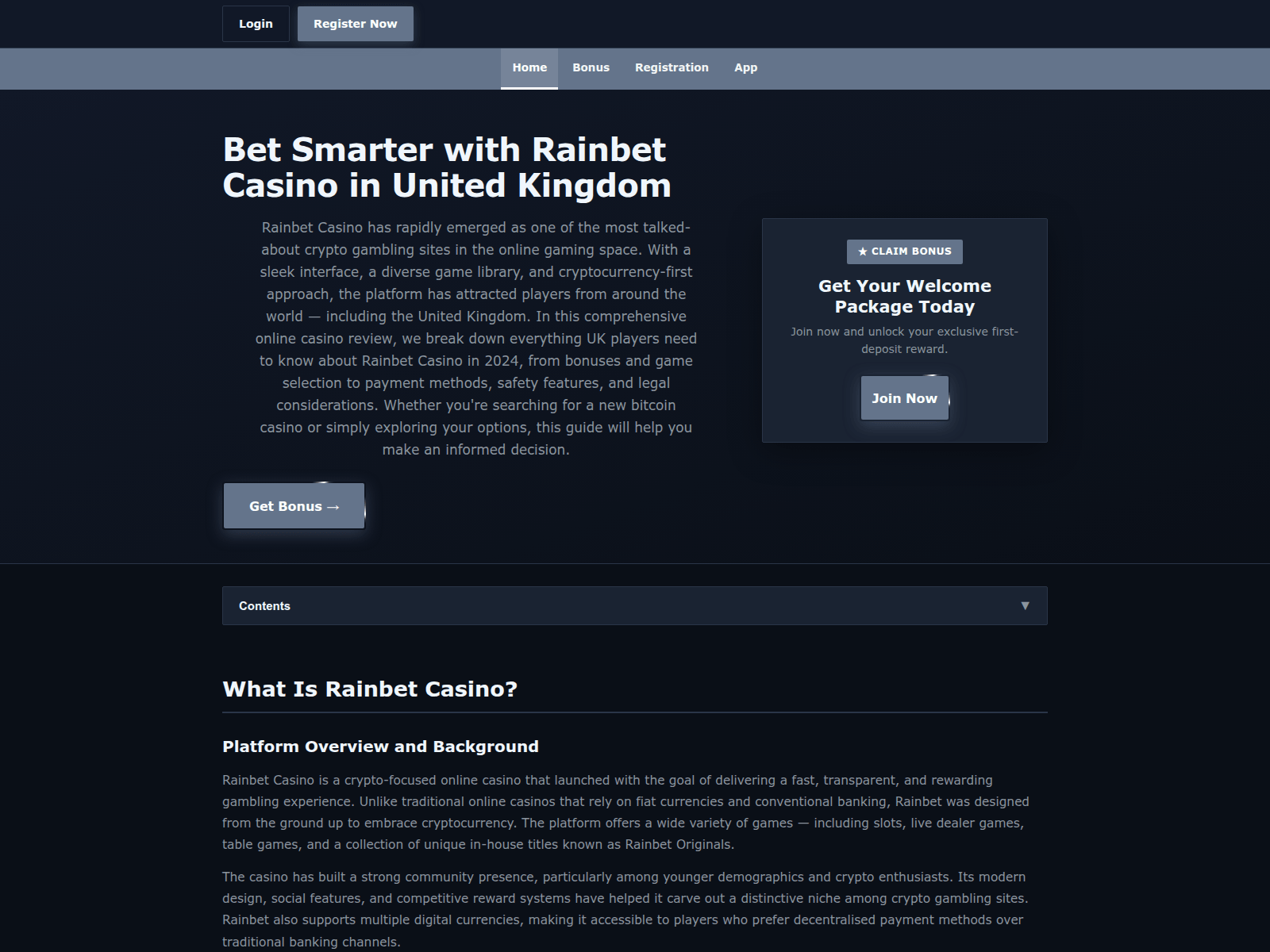 Screenshot of rainbetcasinogb.click