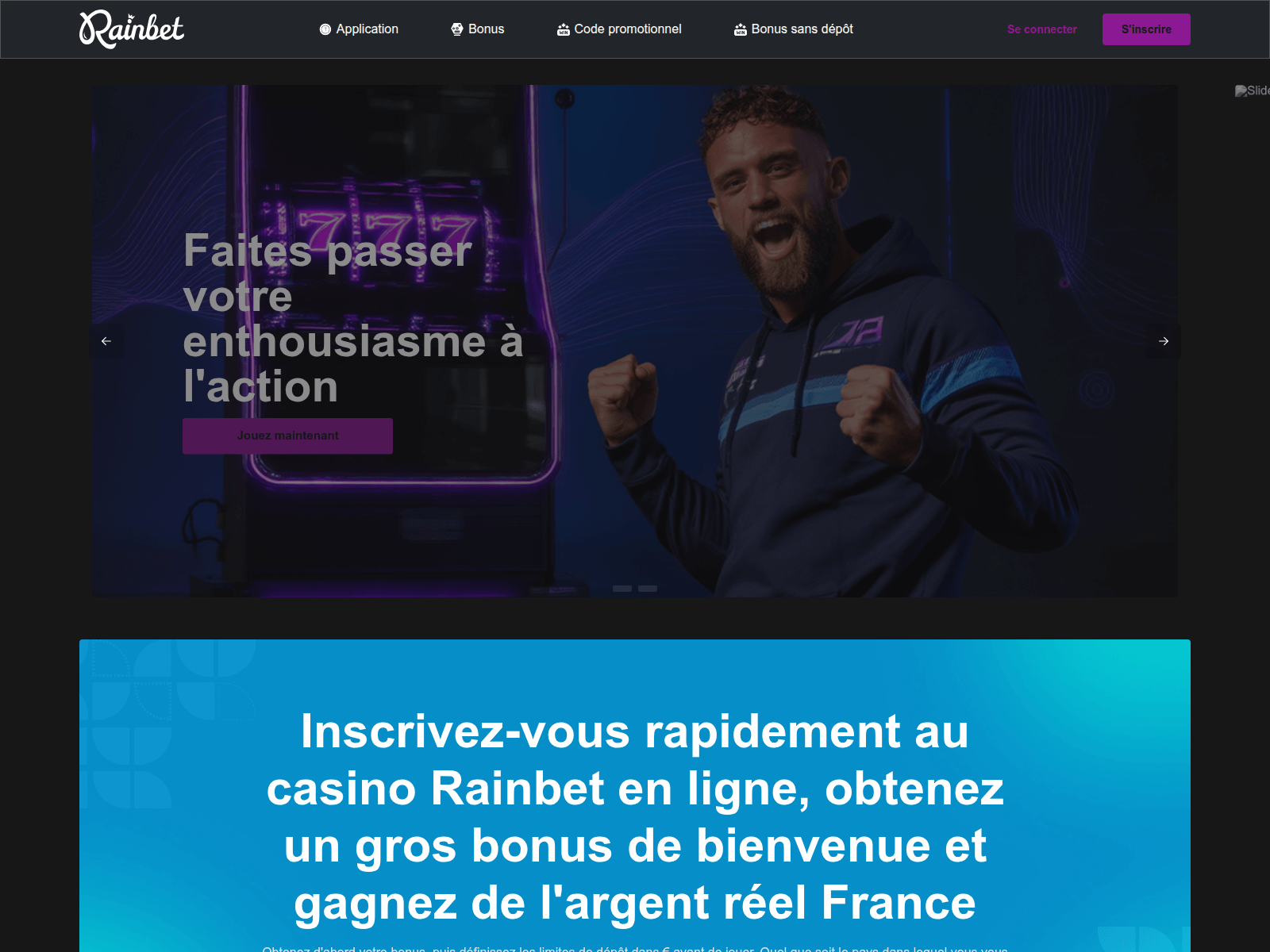 Screenshot of rainbett.fr