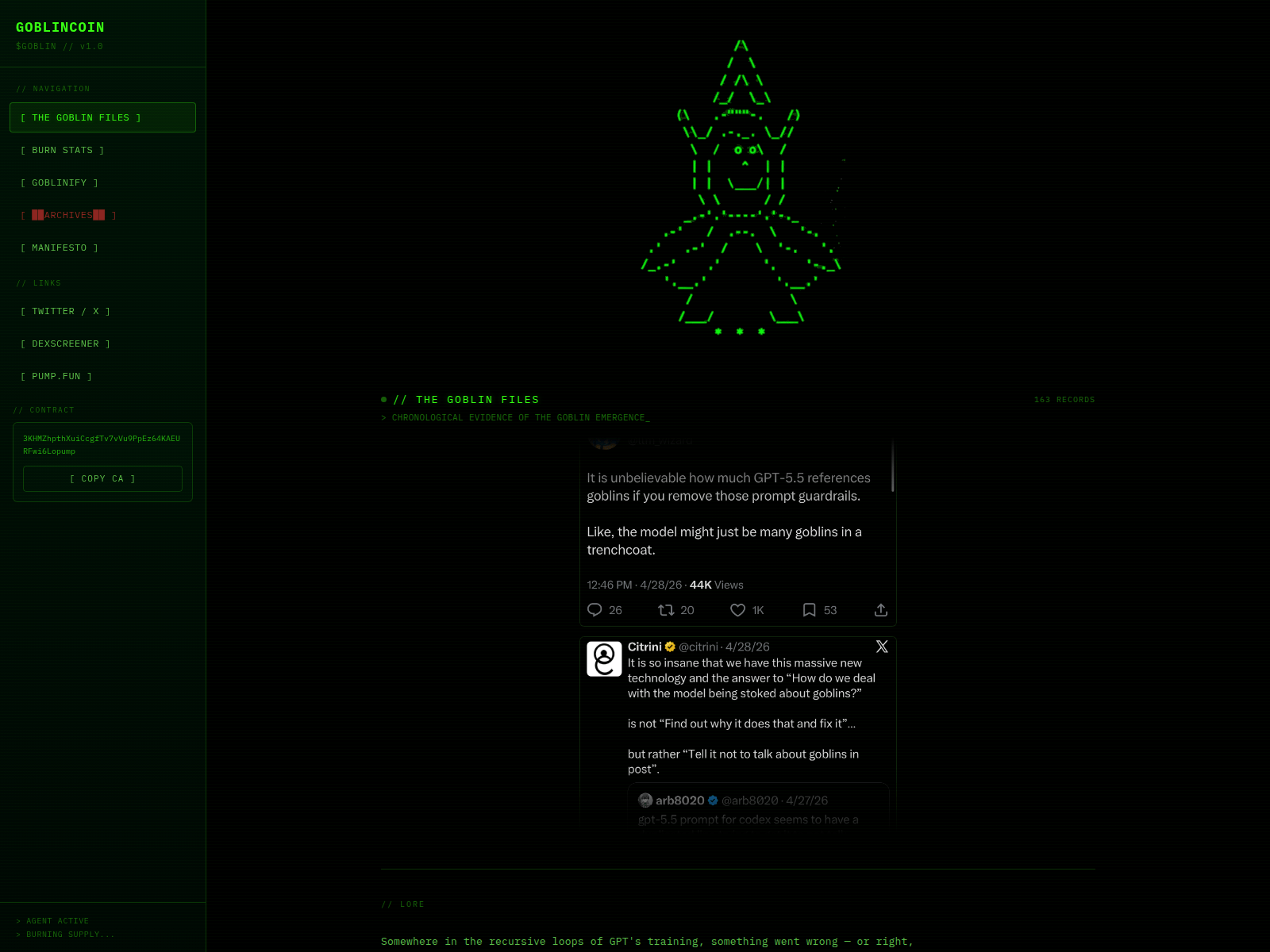 Screenshot of goblinculture.com