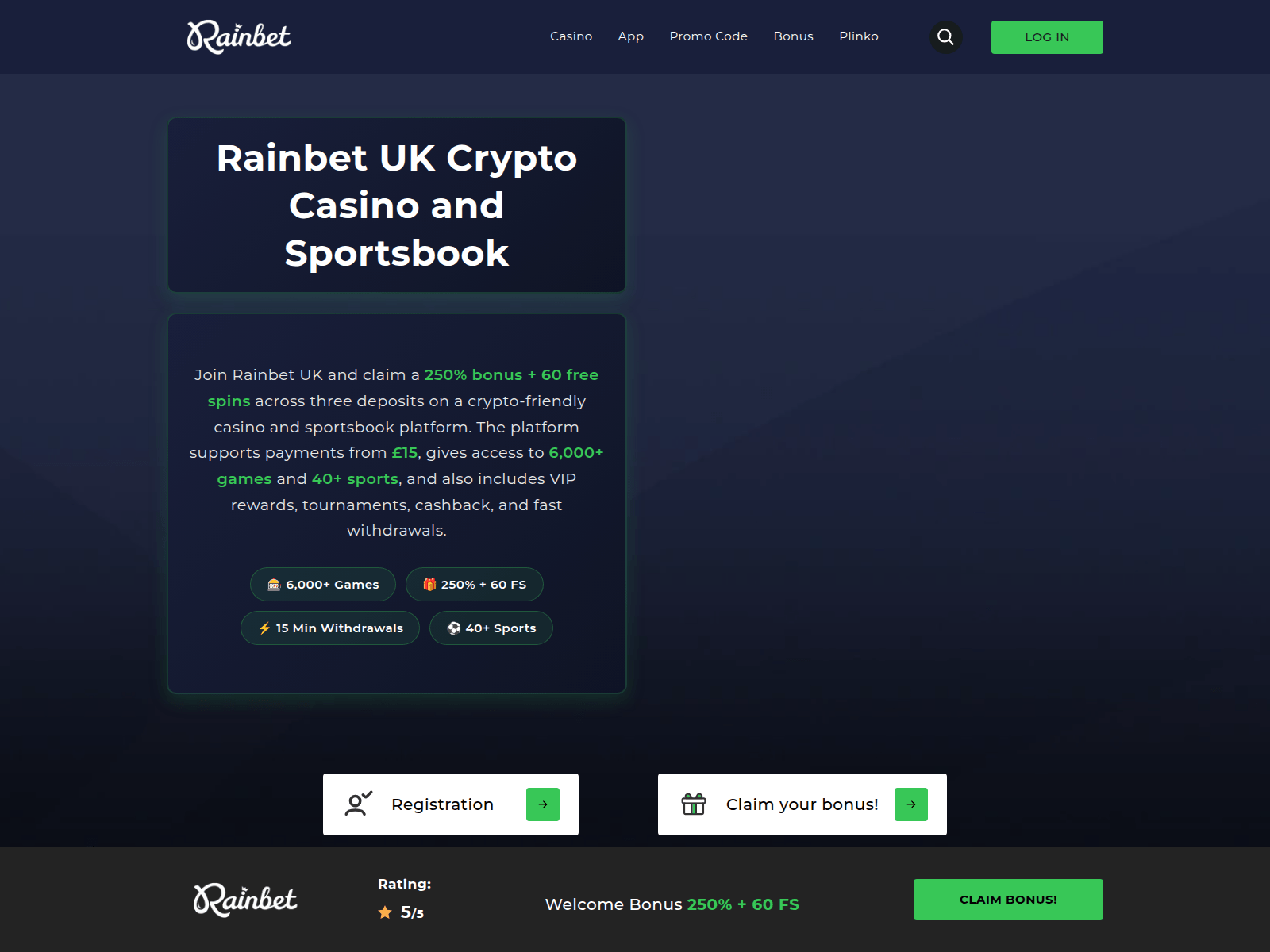 Screenshot of rainbetcasinoofficial.net