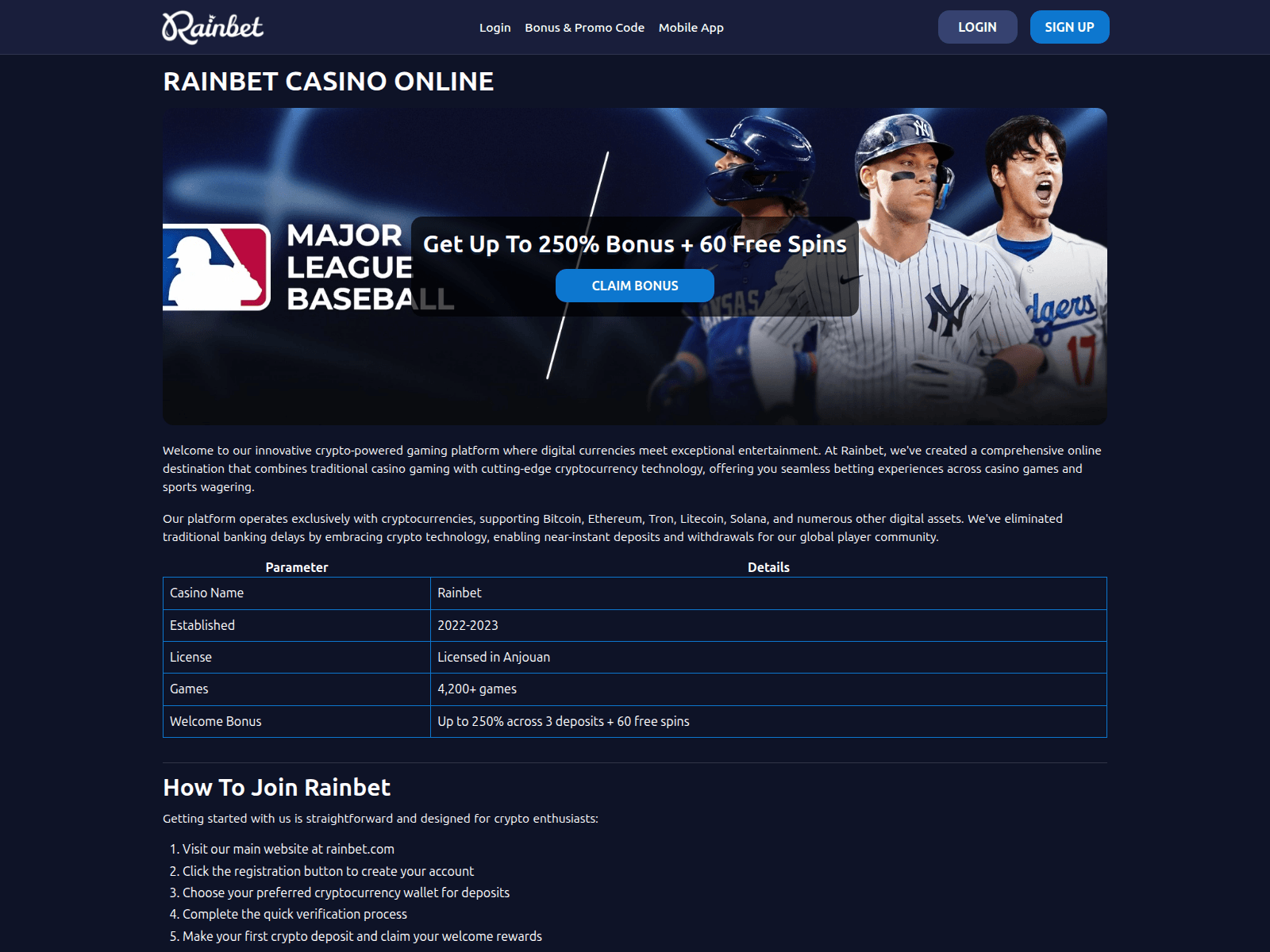 Screenshot of raainbet.uk