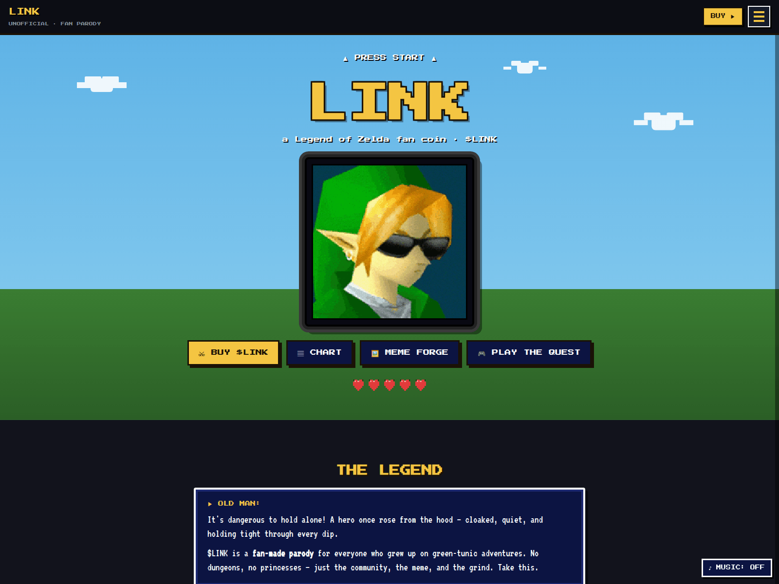 Screenshot of hoodlink.run