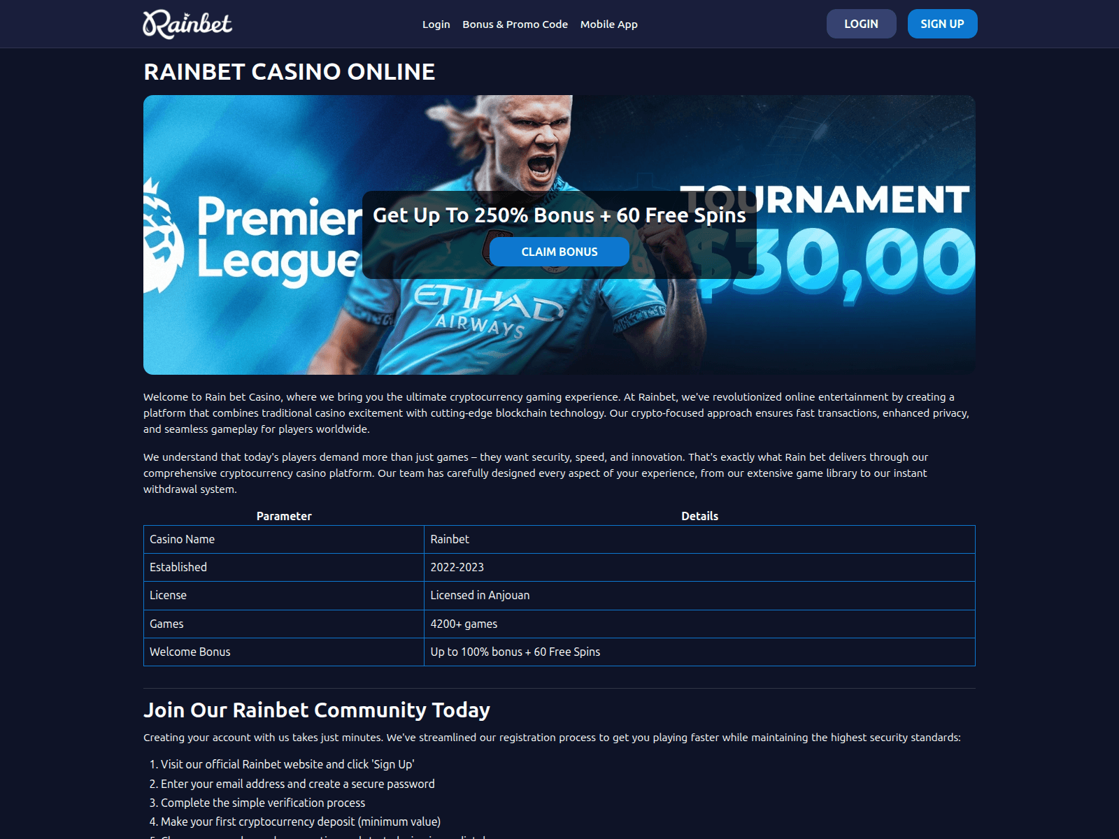 Screenshot of rainbetcasinos-au.com