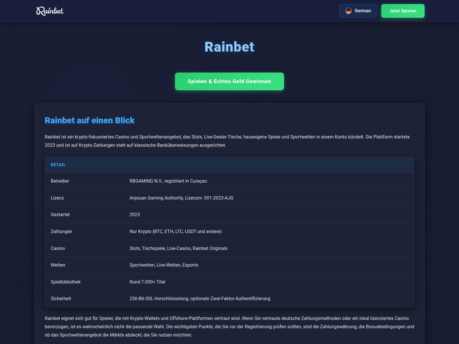 Screenshot of rain-bet.net.co
