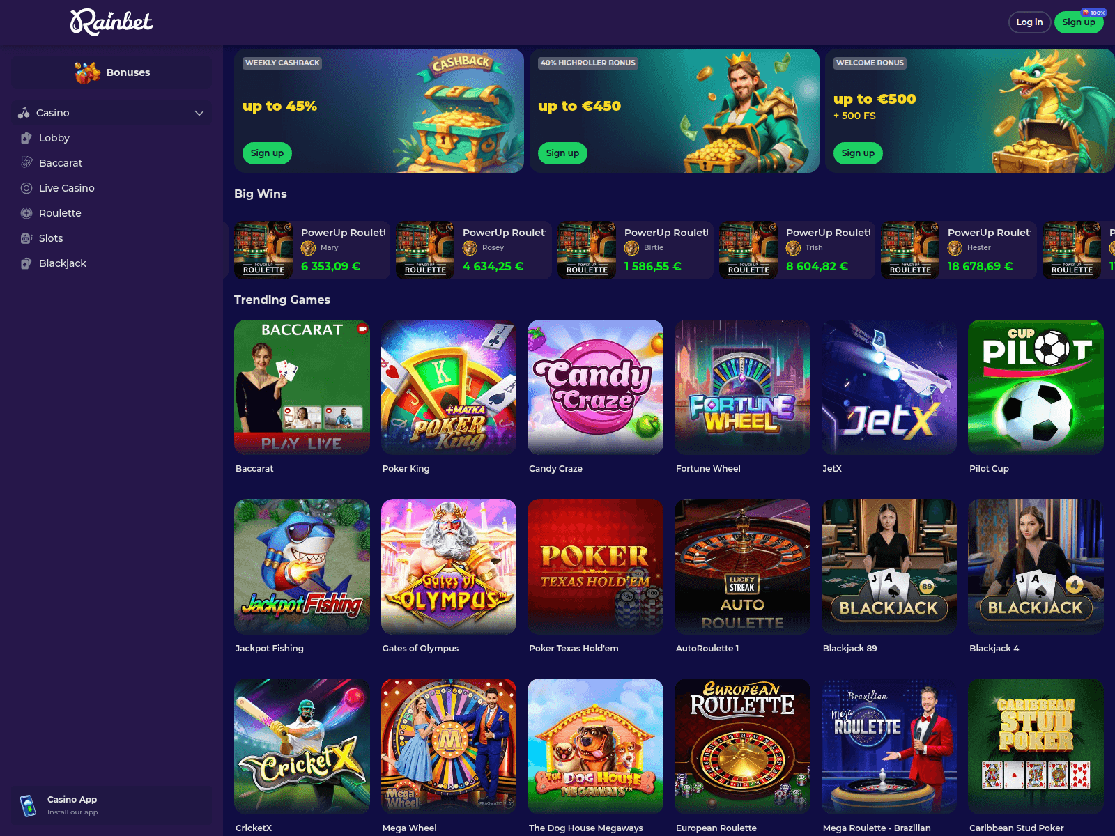 Screenshot of rainbet-pokies.com