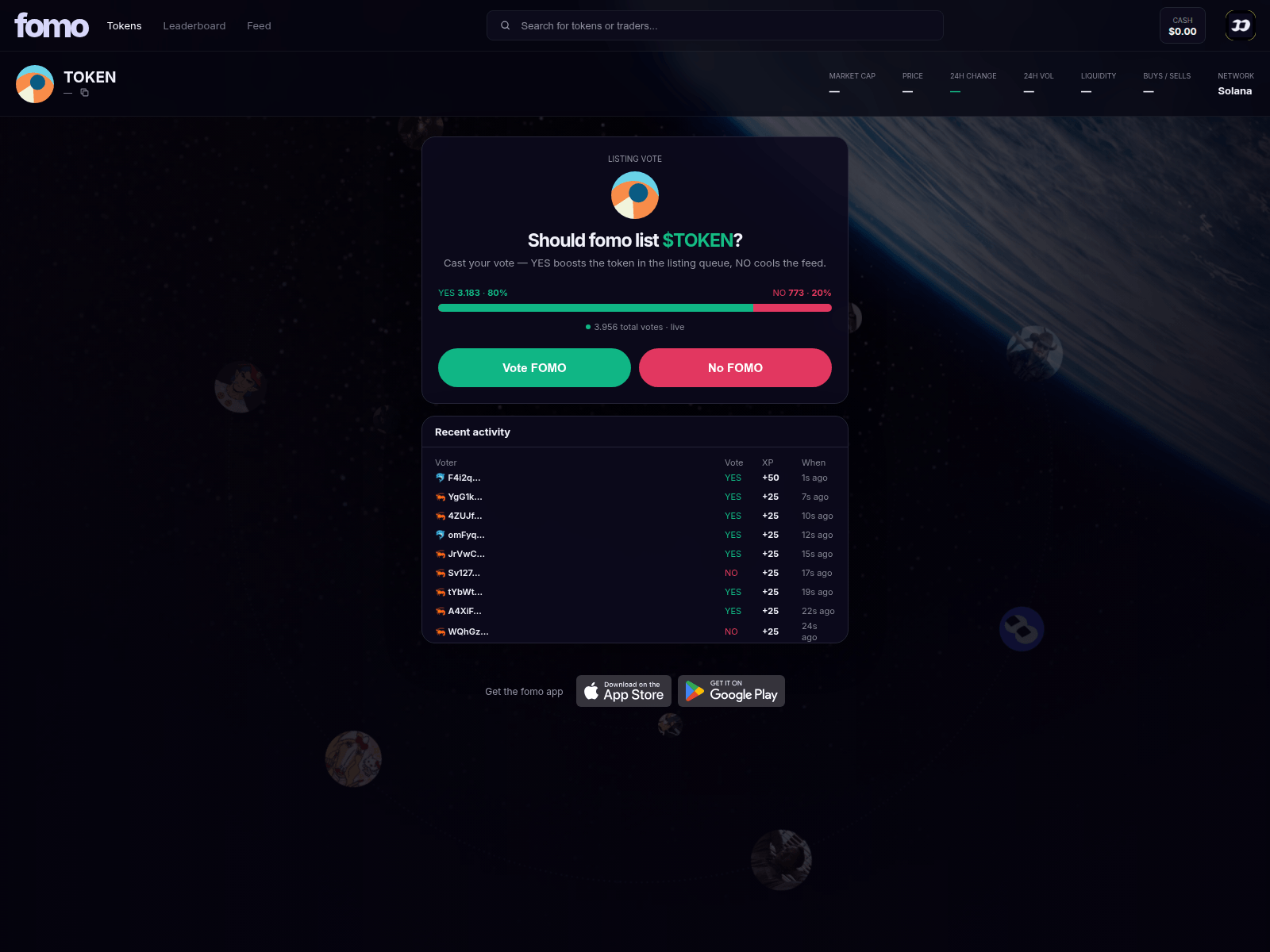 Screenshot of fomo.solharbor.cc