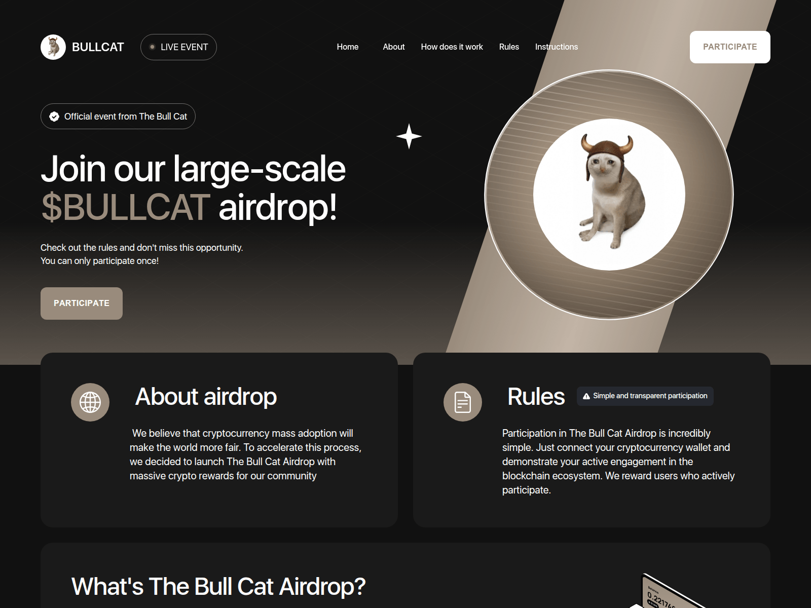 Screenshot of bullcattoken.top