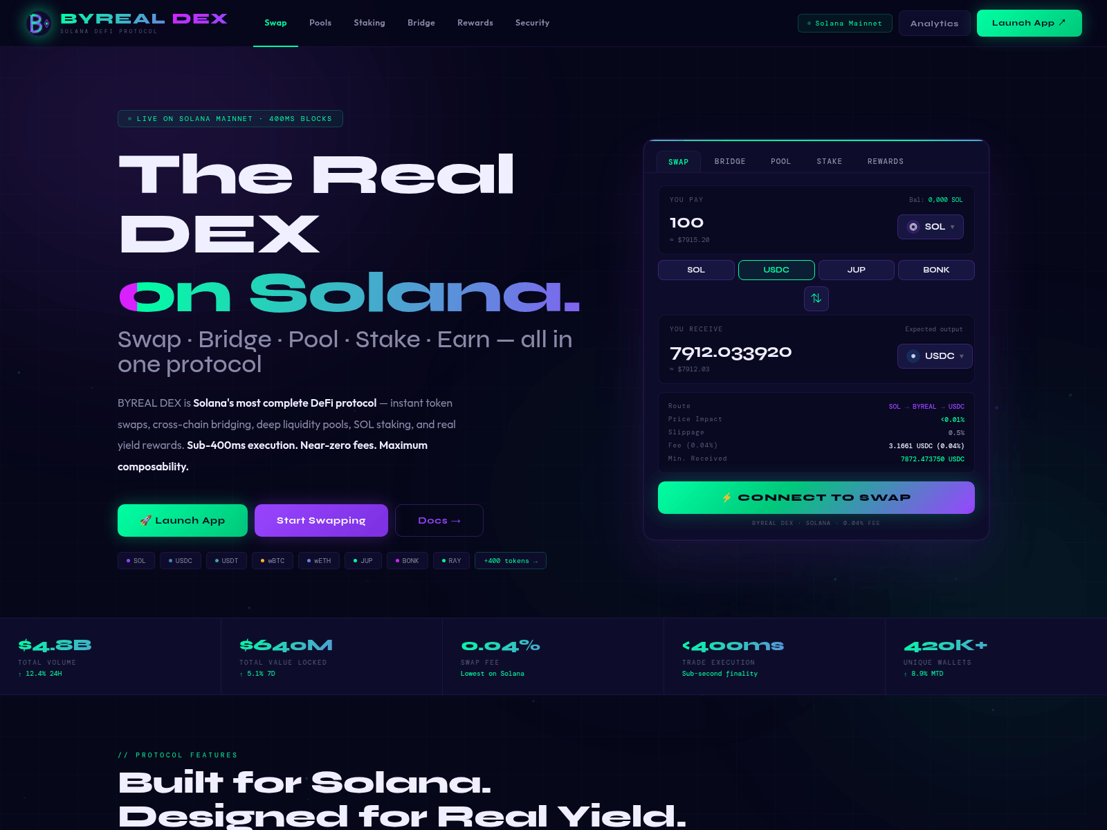 Screenshot of dex-byreal.com