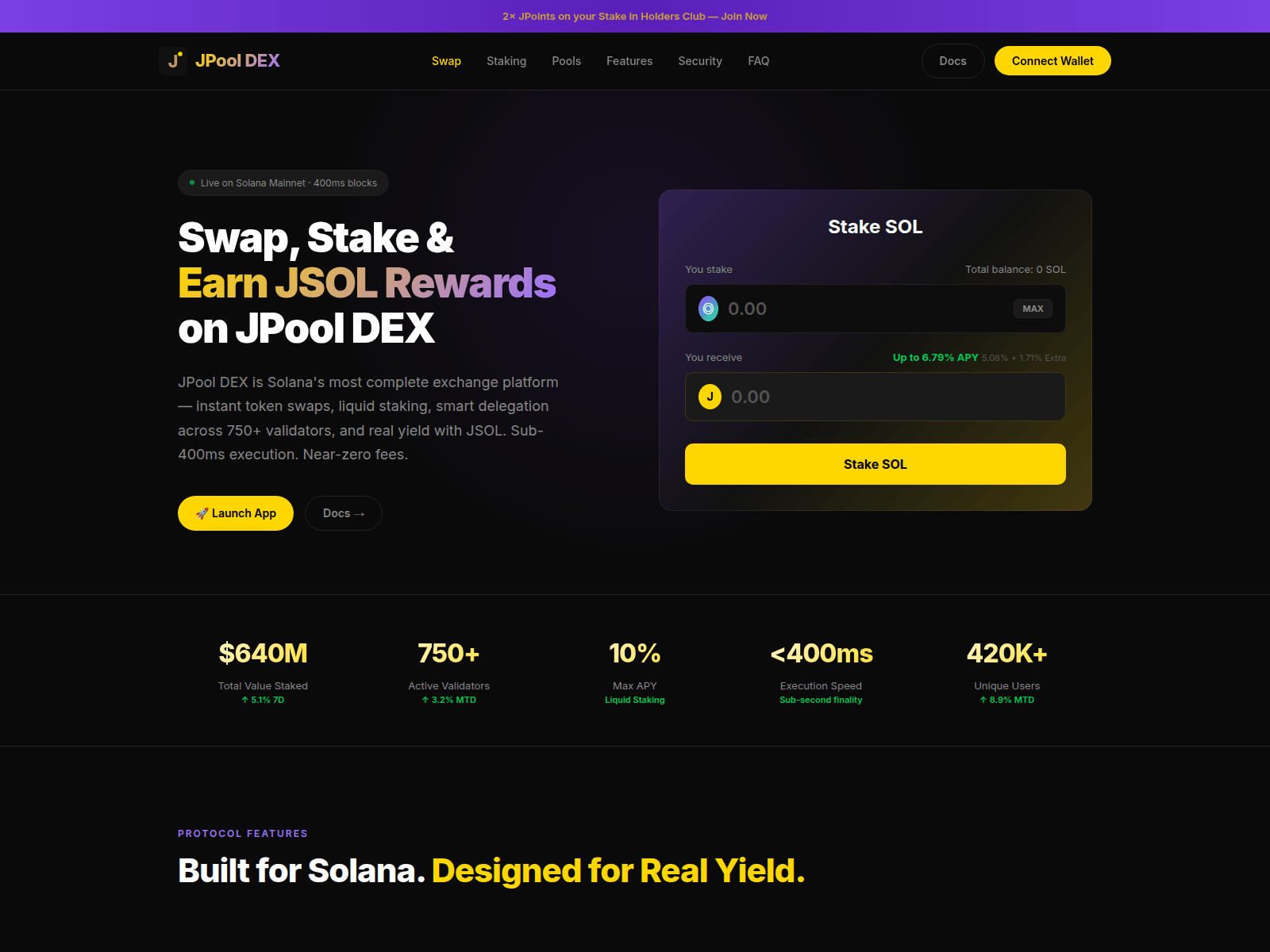 Screenshot of jpool-dex.com