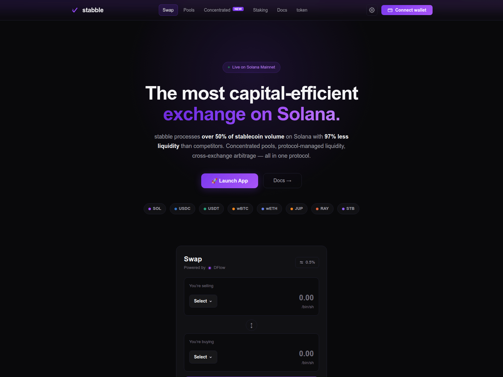 Screenshot of stabble-dex.org