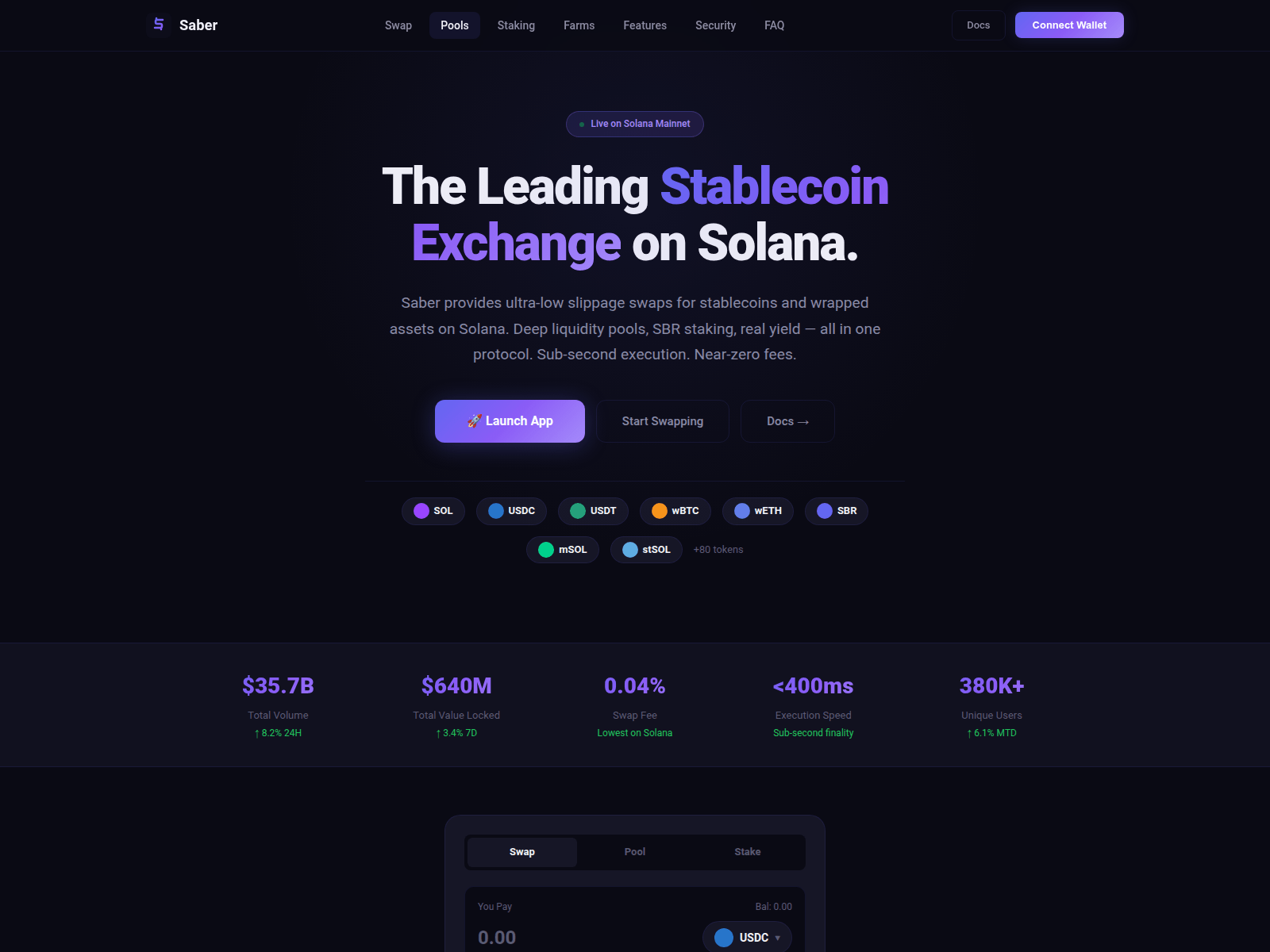 Screenshot of saber-dex.com