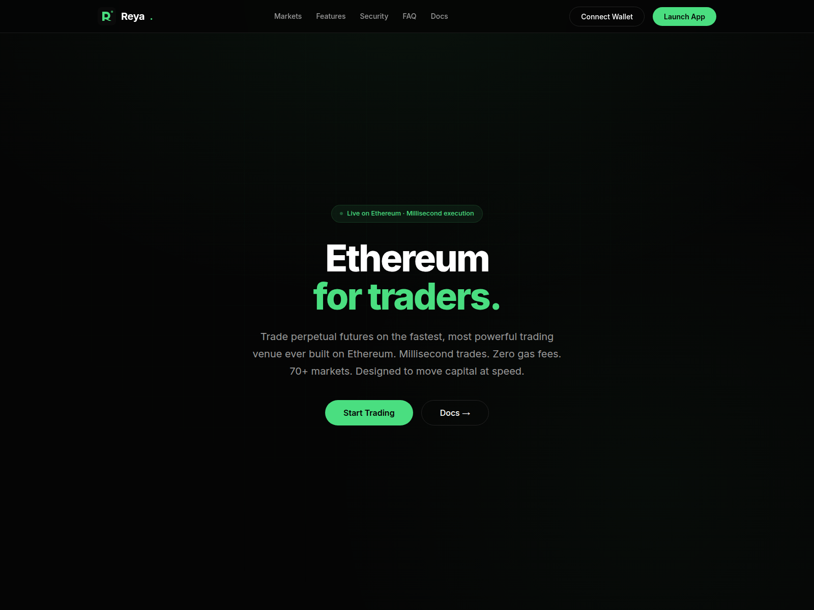 Screenshot of reya-dex.com