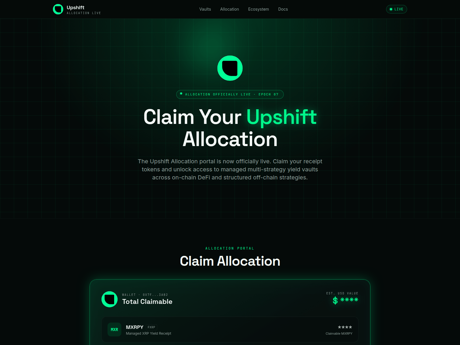 Screenshot of upshiftfi.com