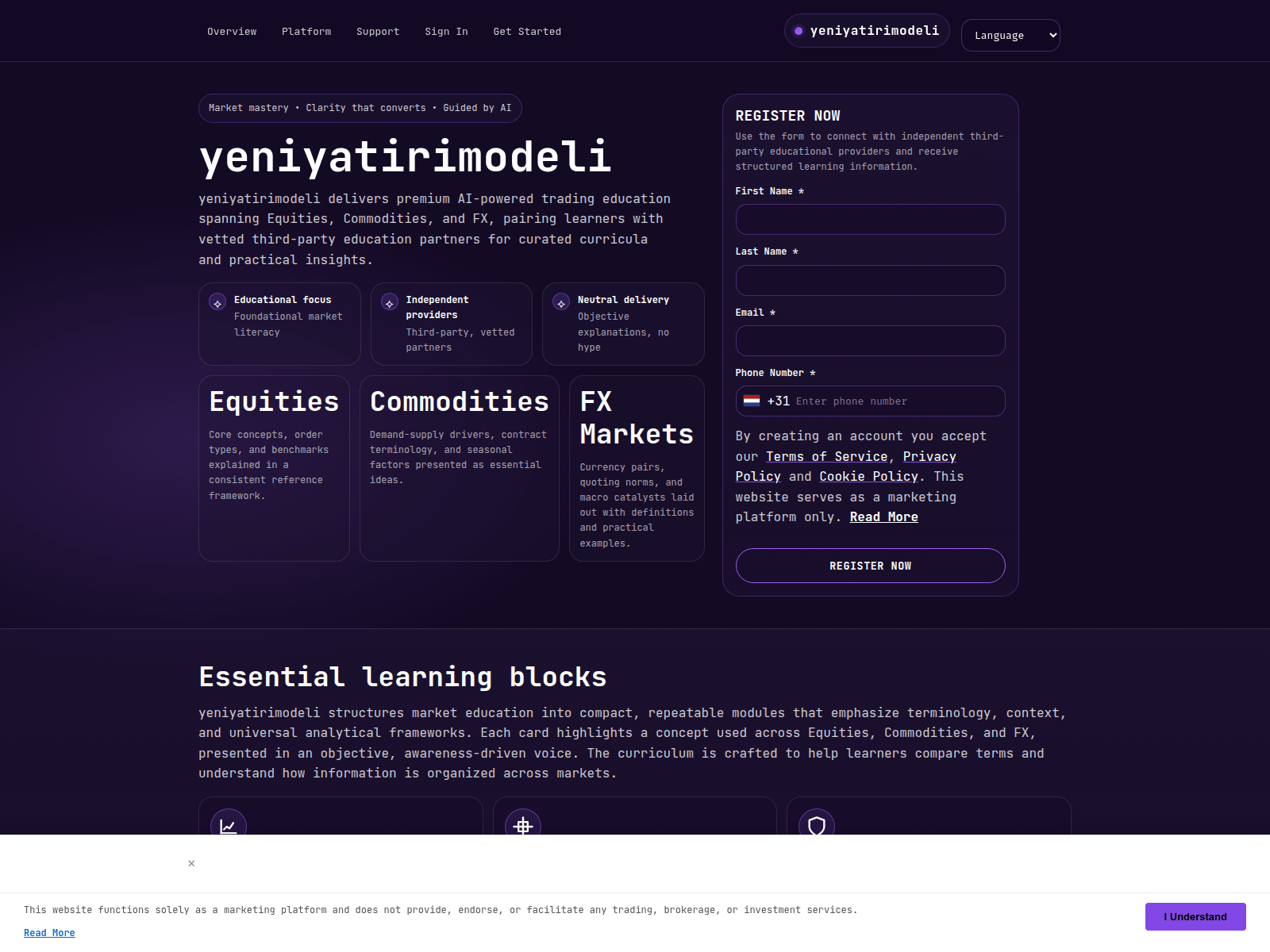 Screenshot di zekergainexplatform.com