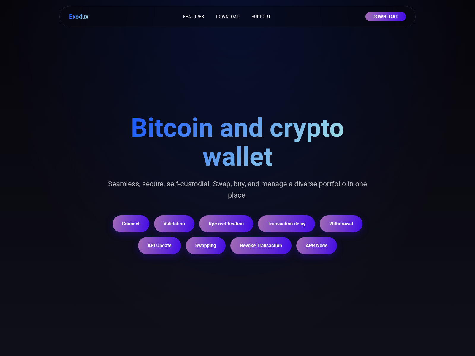 Screenshot of web3exoduxfix.com