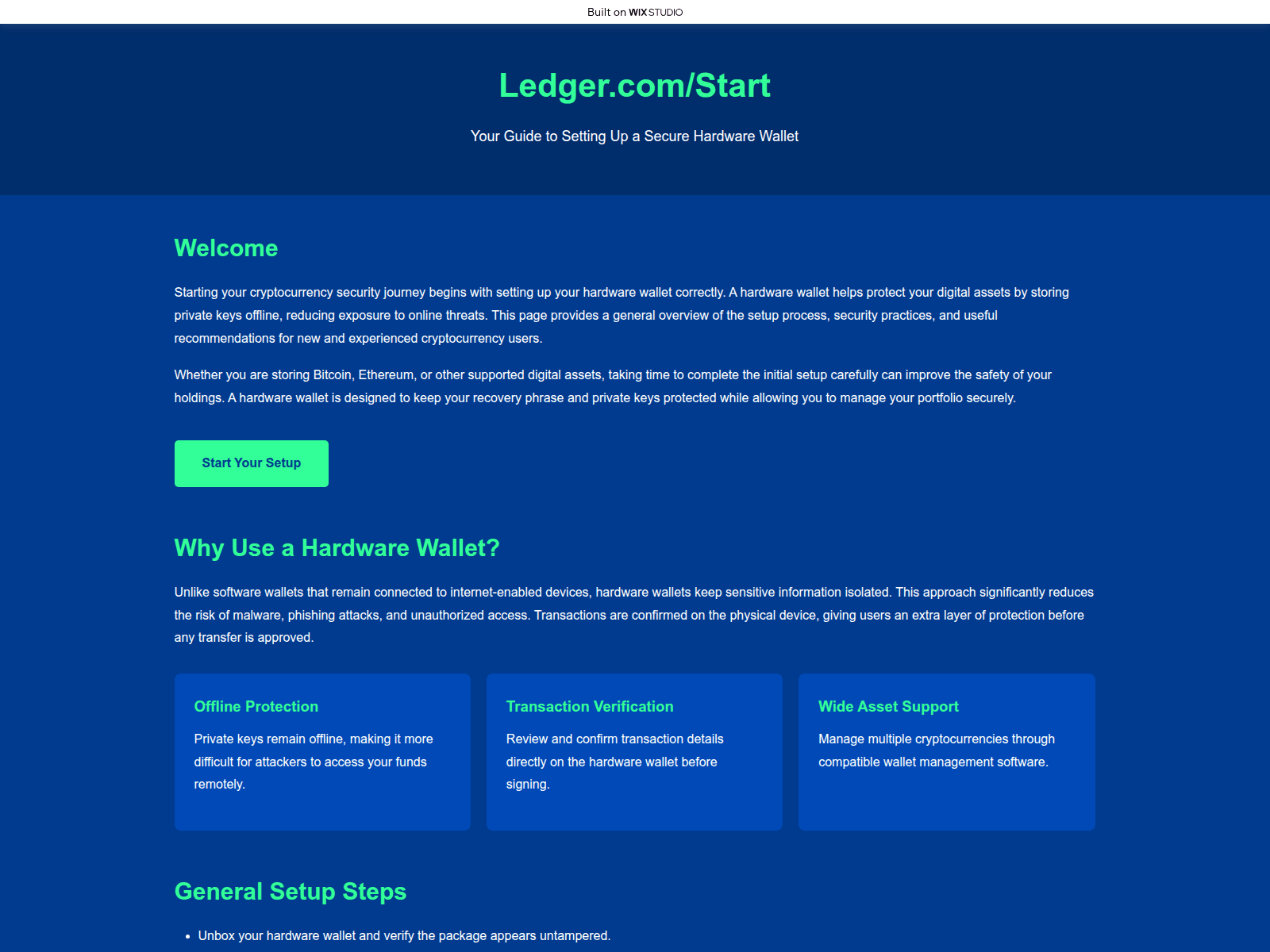 Screenshot of appstartsio-ledgr.wixstudio.com