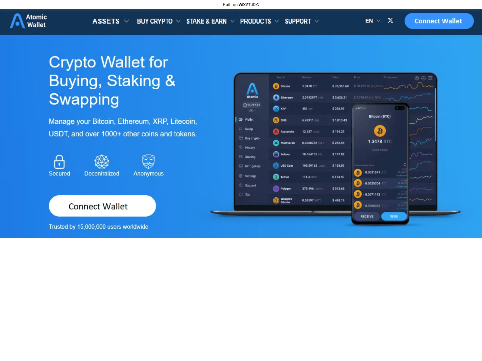 Screenshot of startedatomicapps.wixstudio.com