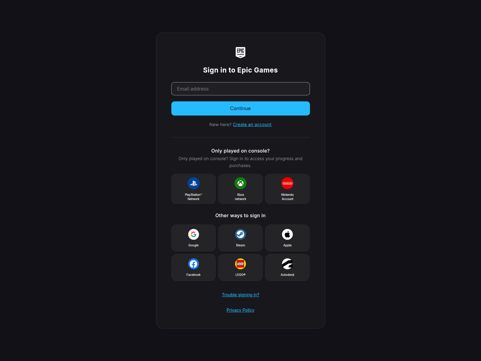 Screenshot of epicgames.my