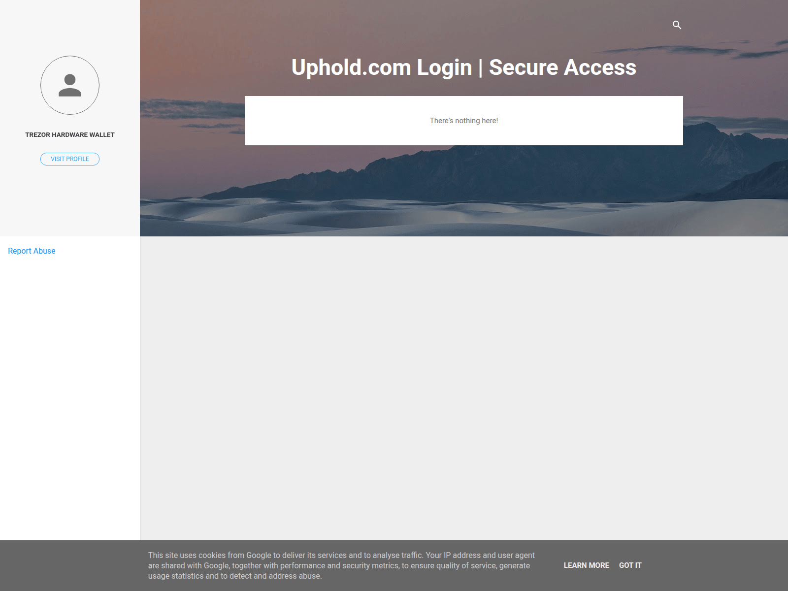 Screenshot of uphold-com-logiin.blogspot.com