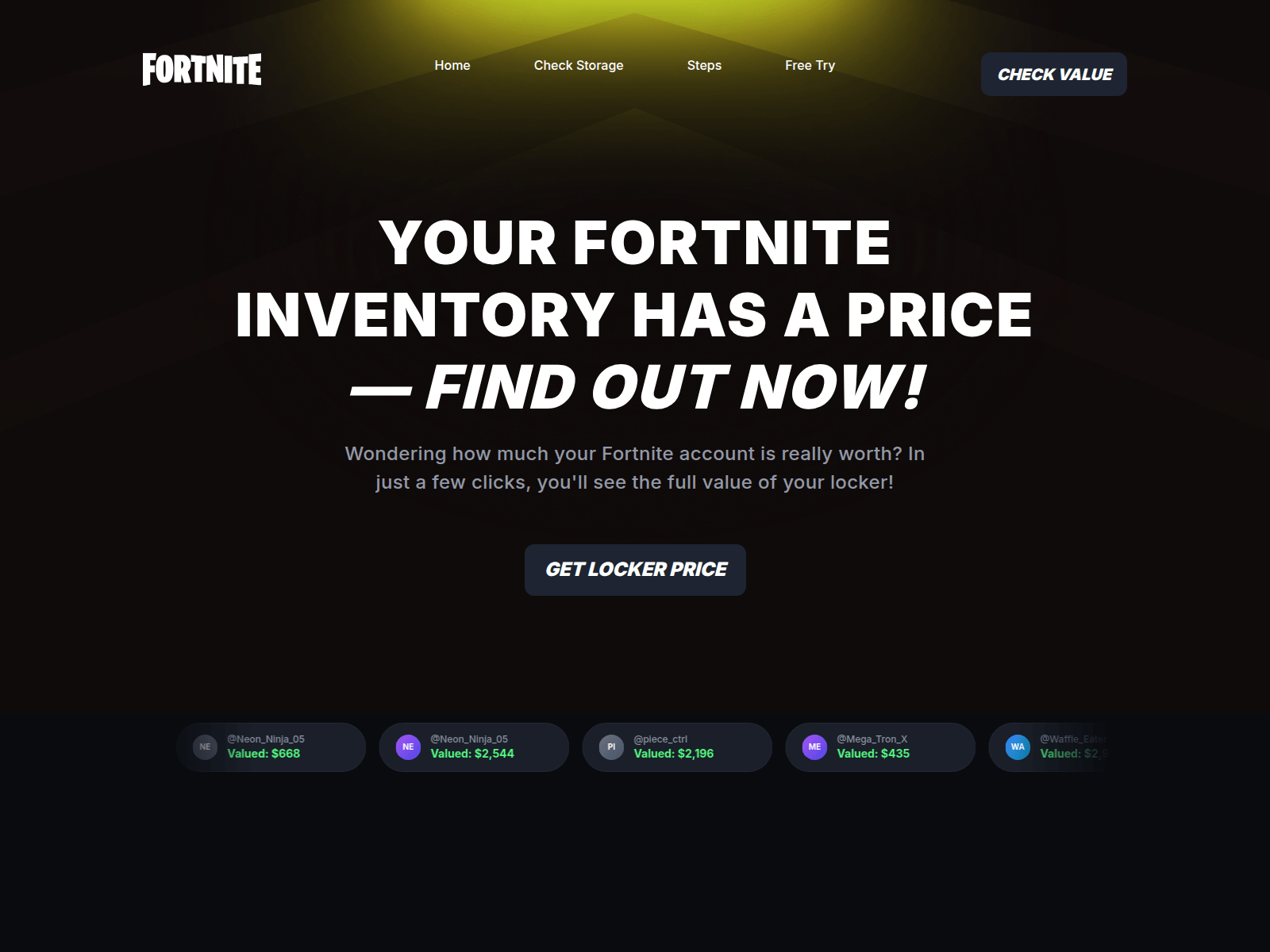 Screenshot of fortnite.ws