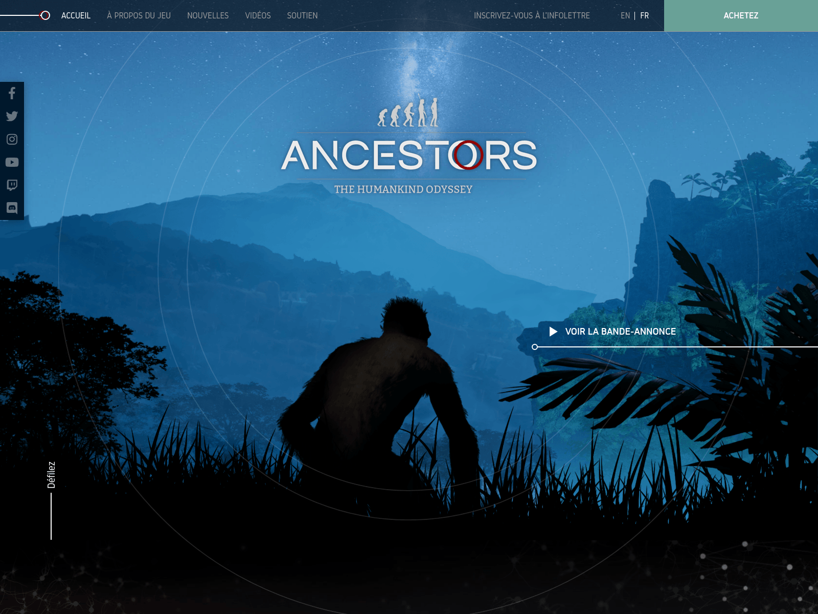 Screenshot of ancestorsgame.com