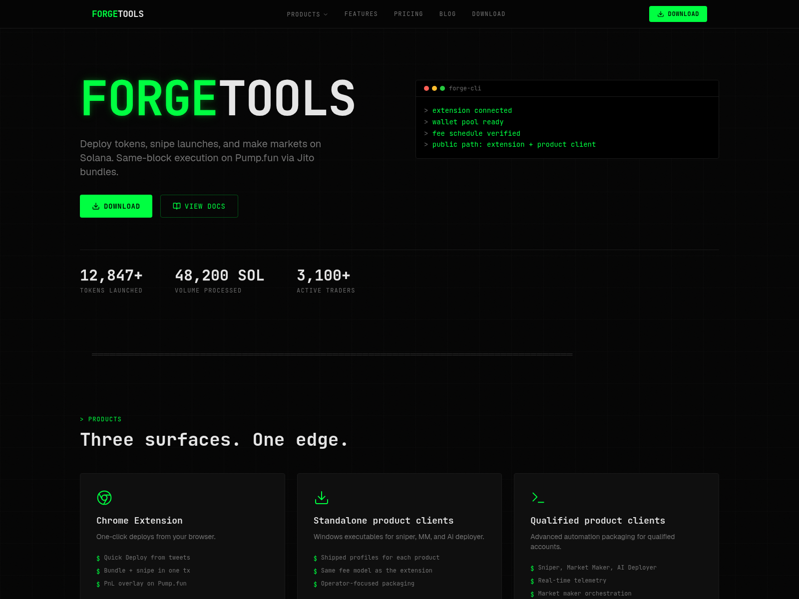 Screenshot of forgetools.top