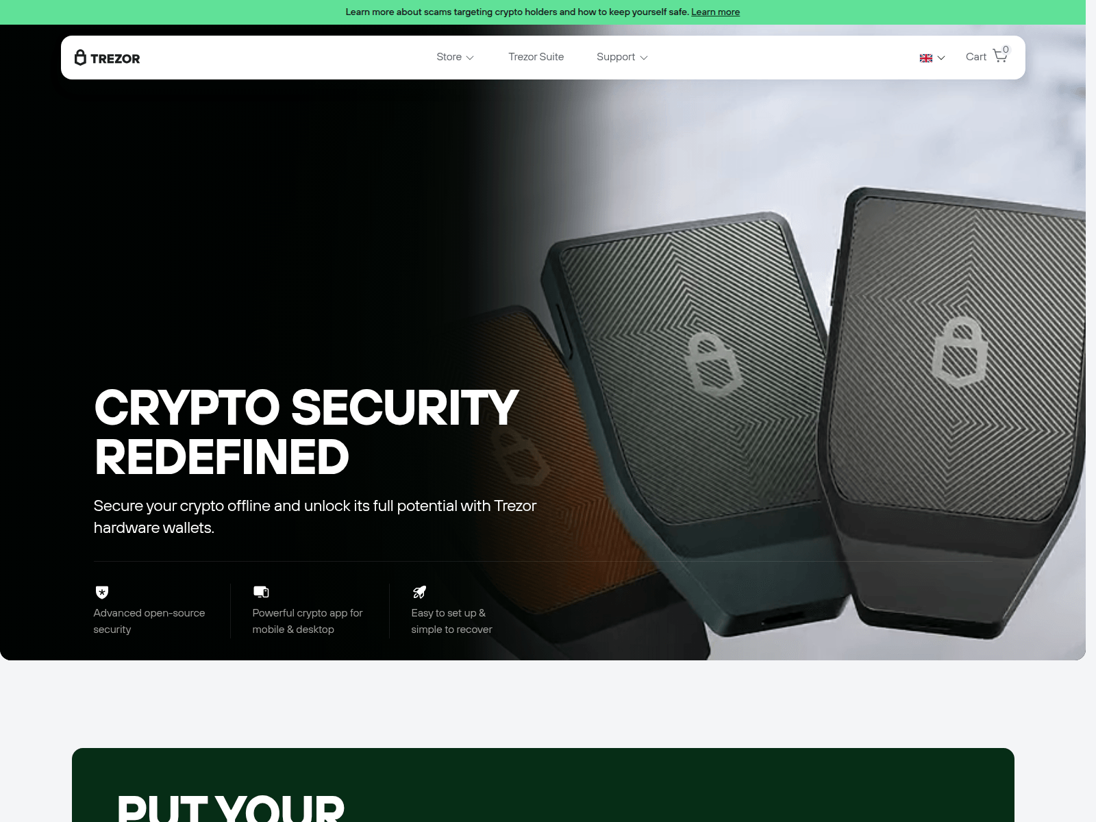 Screenshot of trezor.com.tc