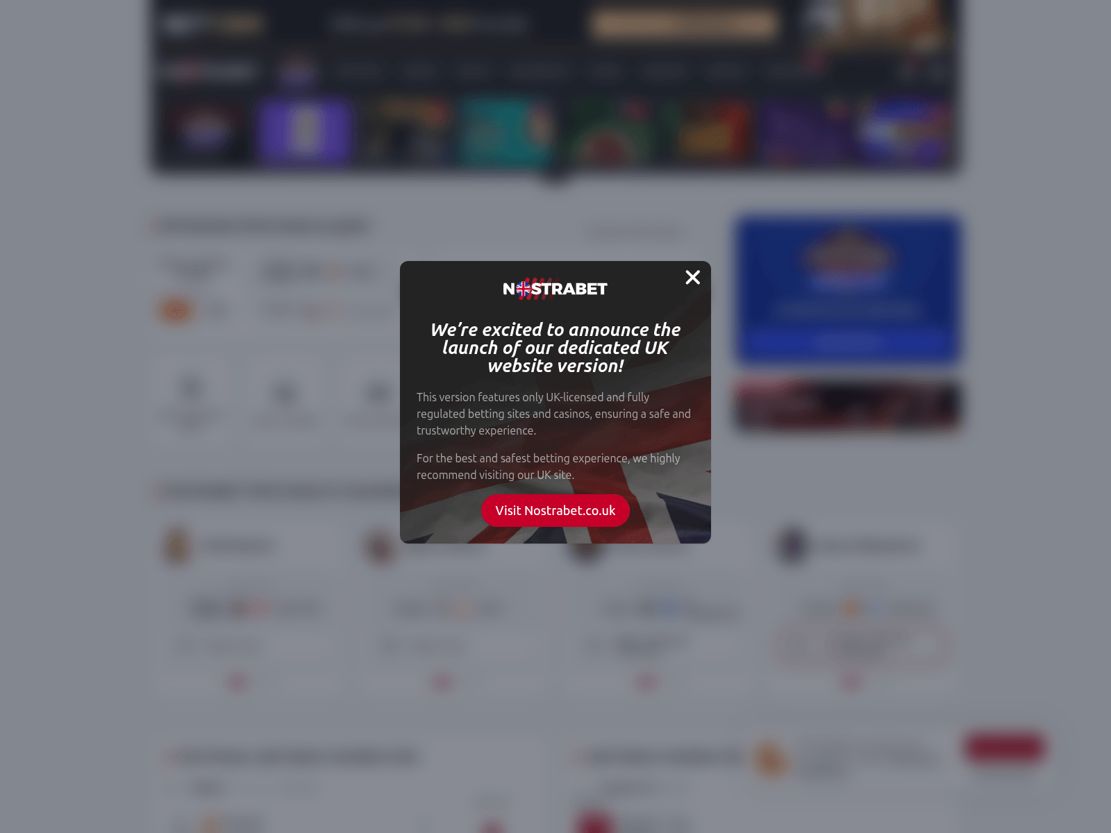 Screenshot of nostrabet.com