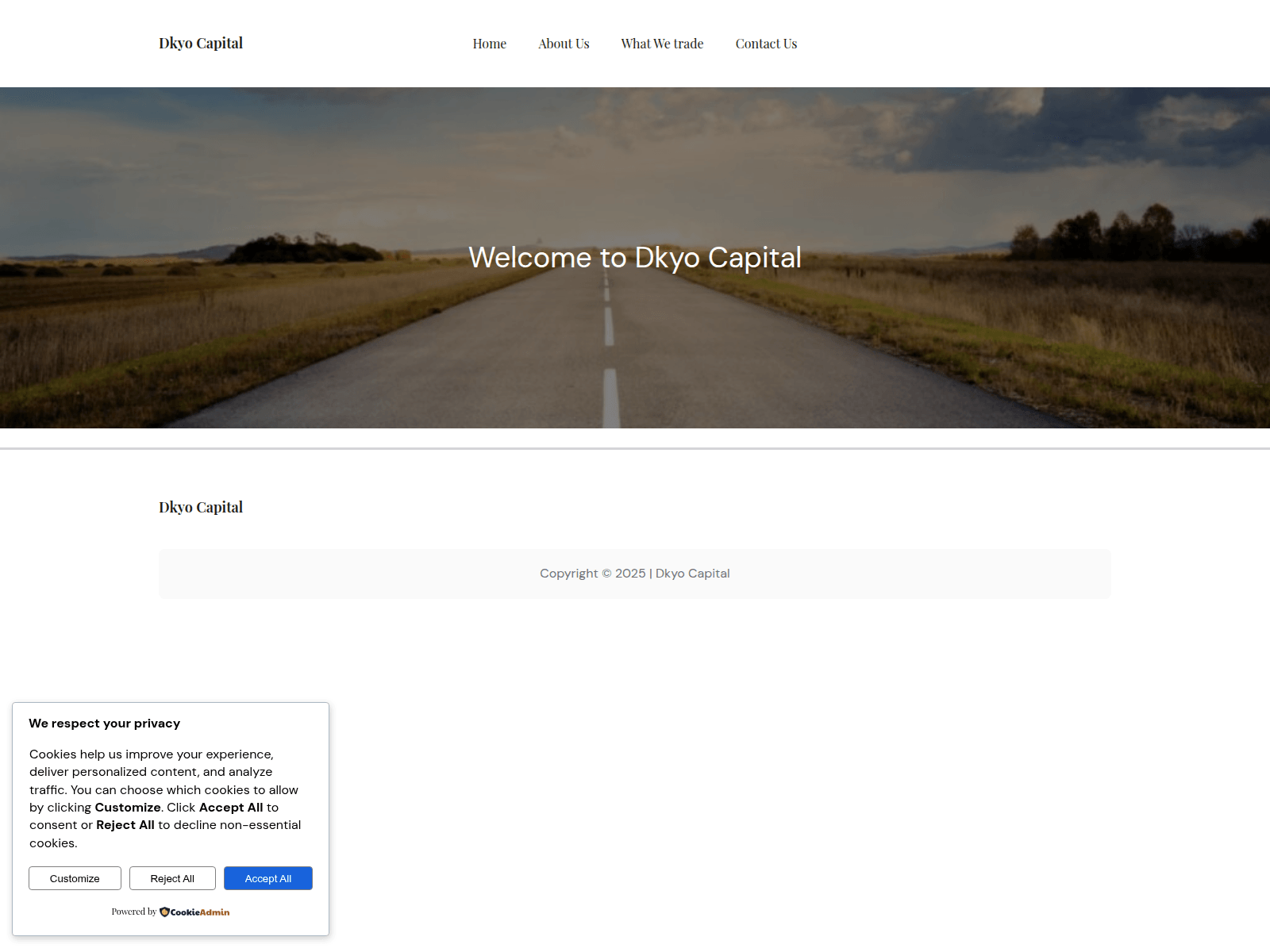Screenshot of dkyocapital.com