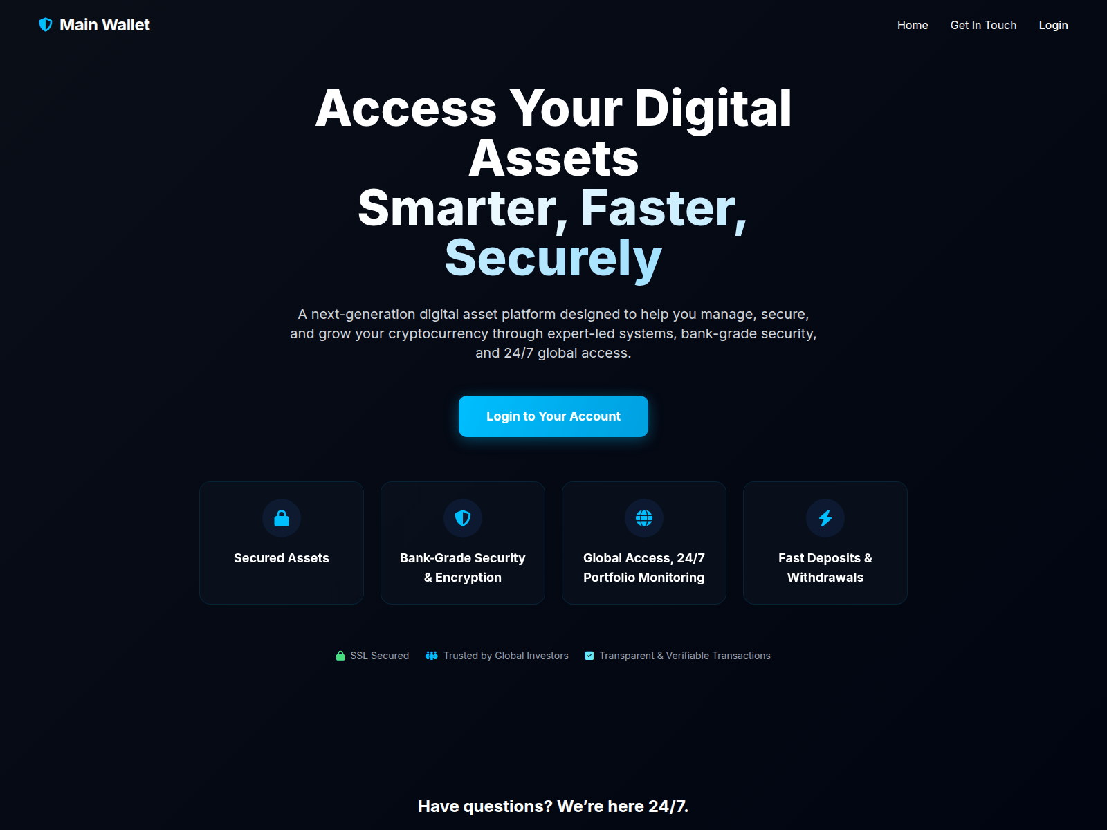 Screenshot of themainwallet.com