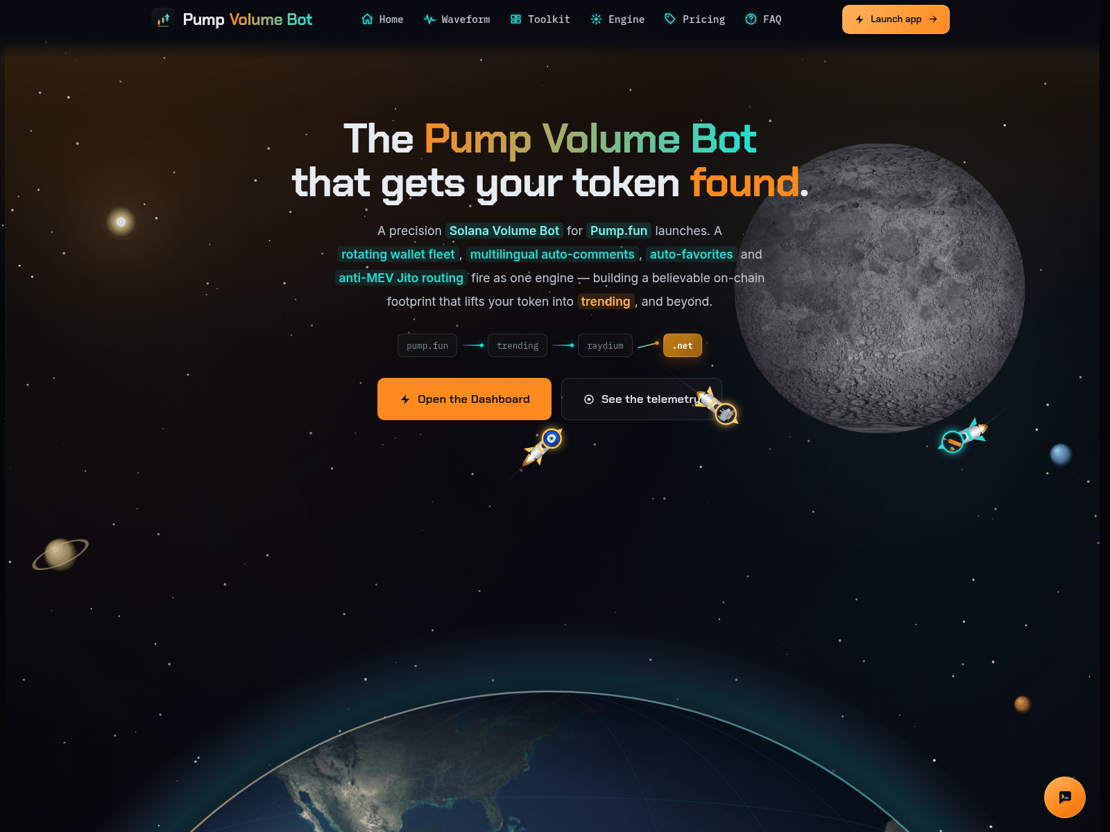 Screenshot of pumpvolumebot.net