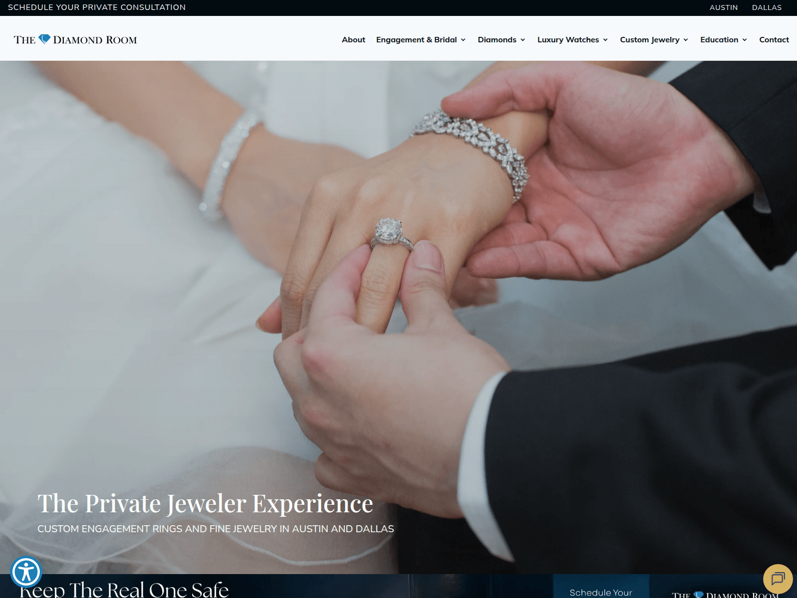 Screenshot of diamondrooms.com
